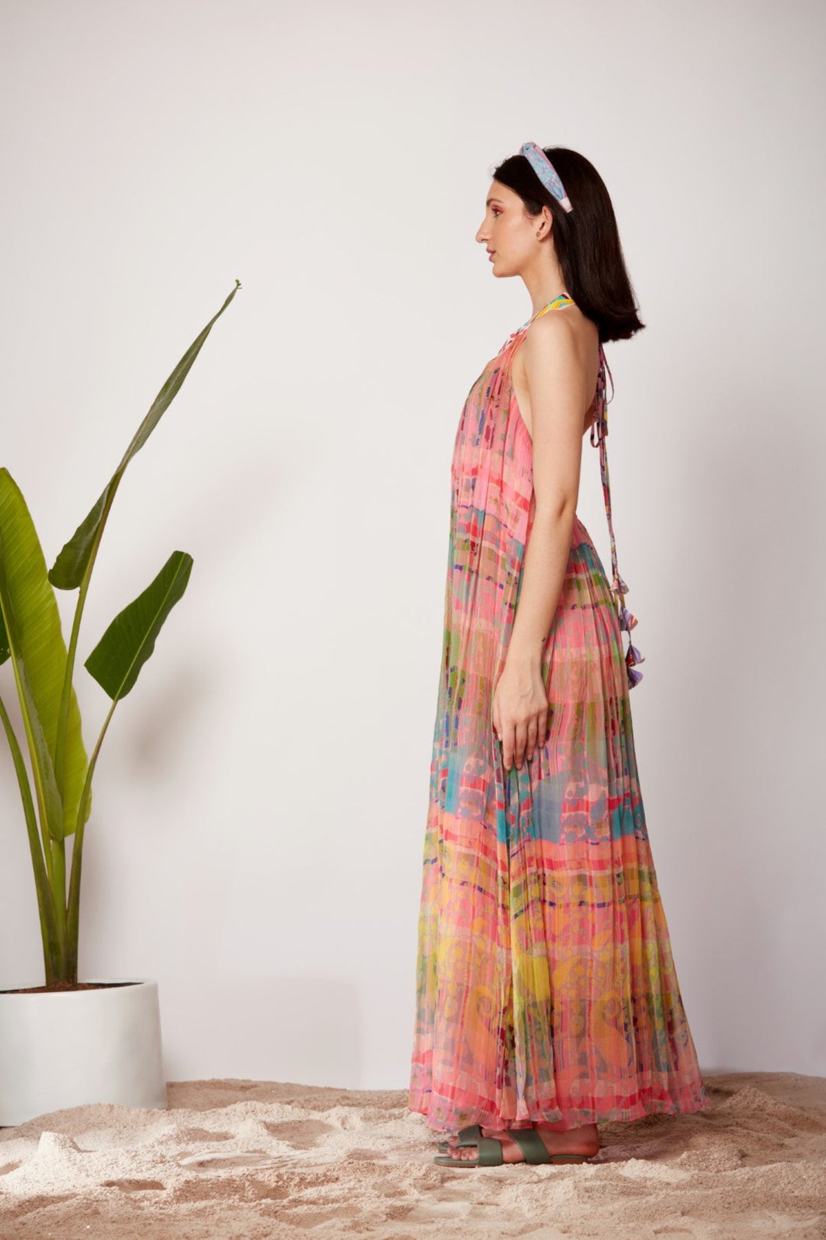 Paisley Gathered Maxi Dress