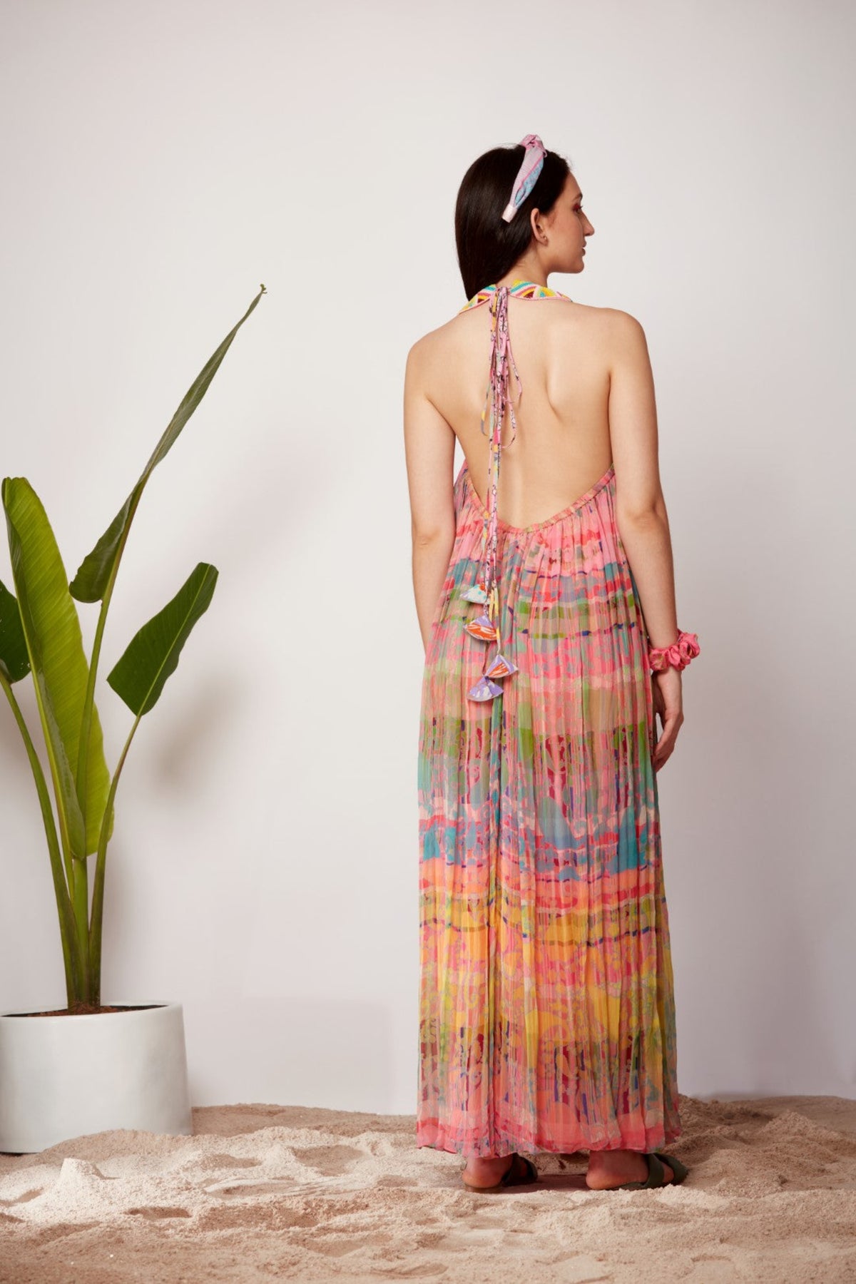 Paisley Gathered Maxi Dress