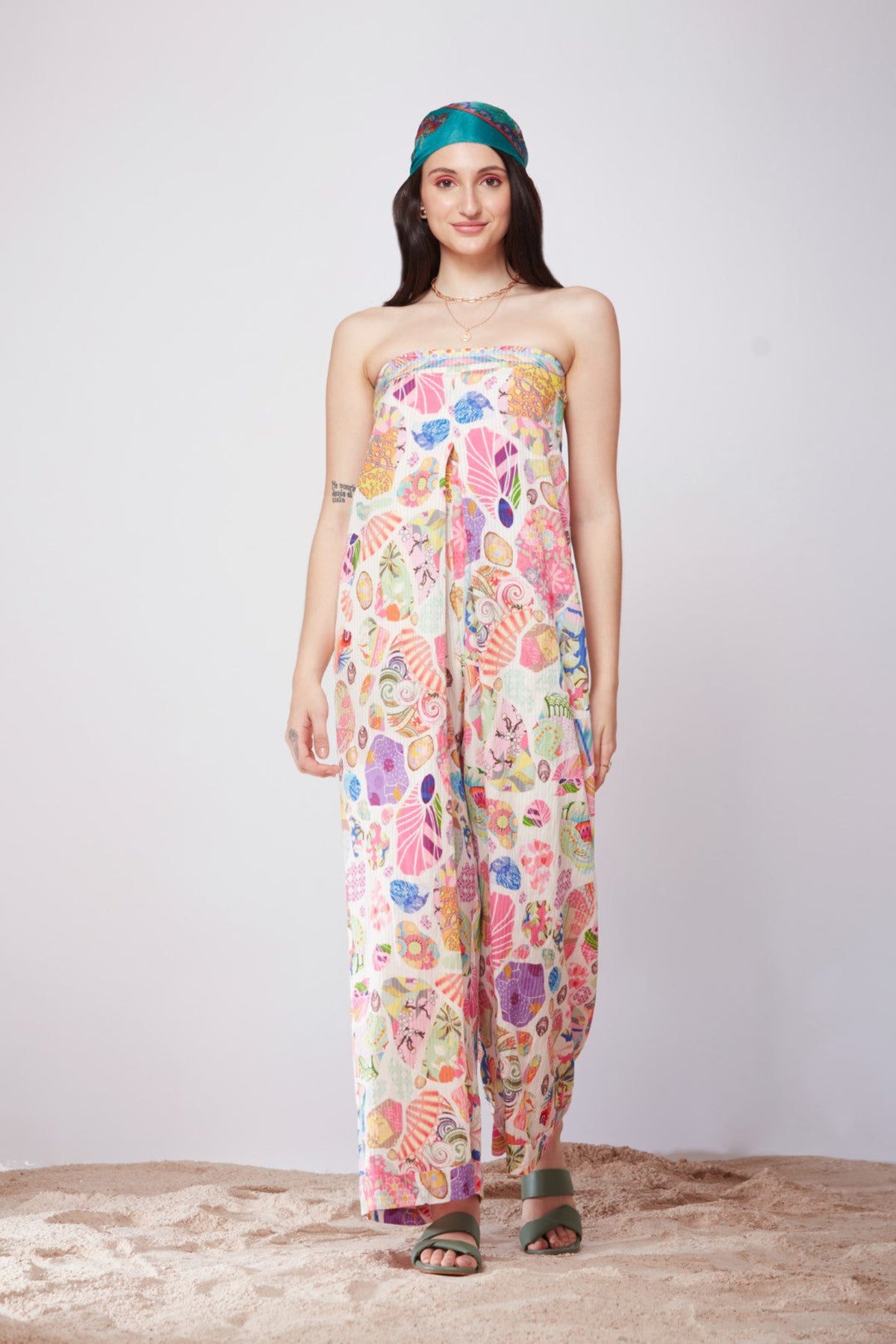 Off Shoulder Elephant Leg Jumpsuit