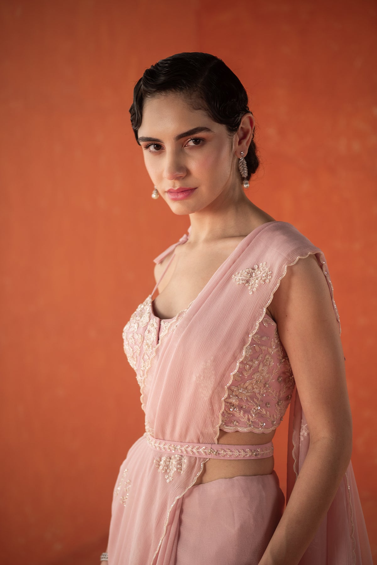 Pink Dandelion Saree