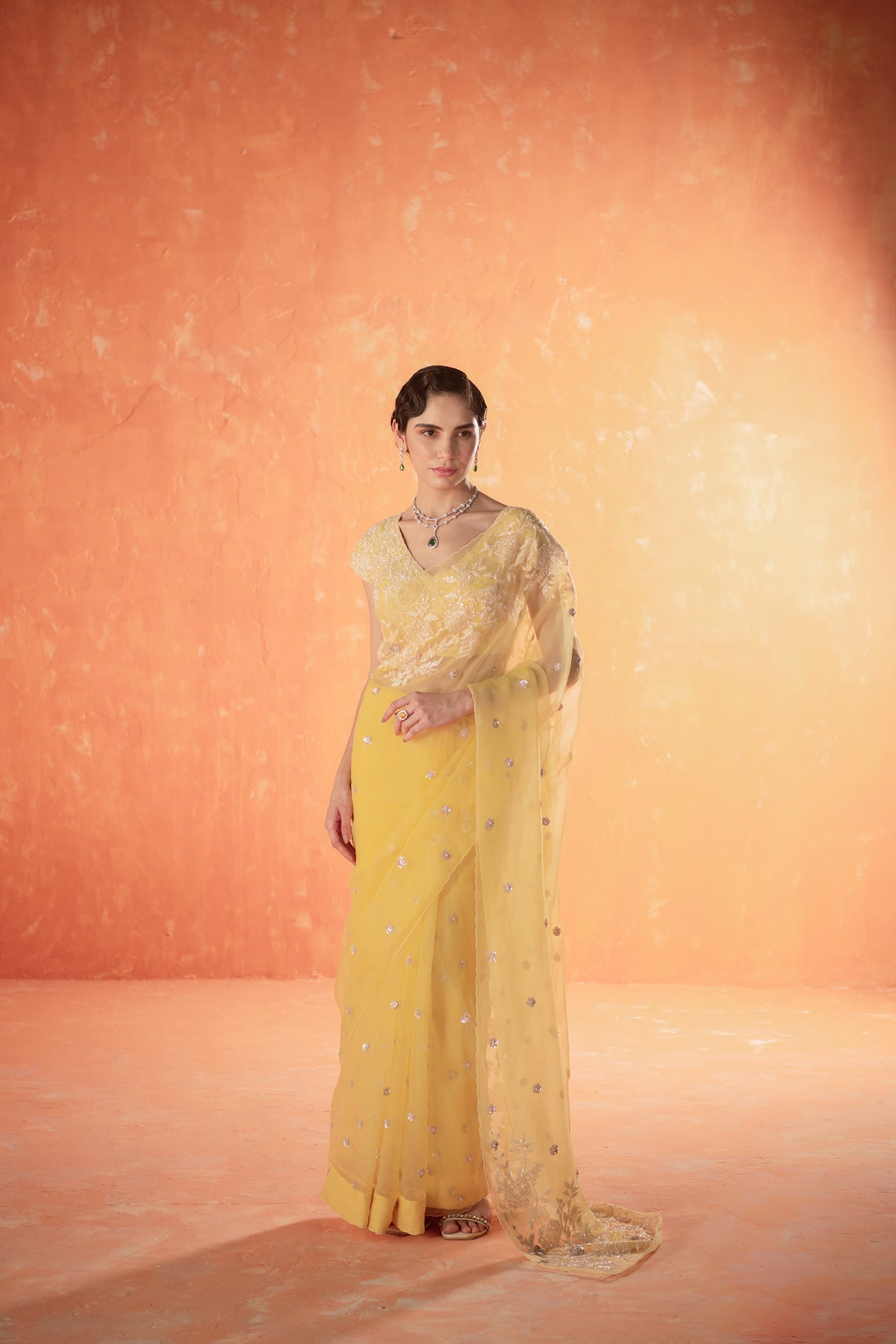 Yellow Sparrow Saree