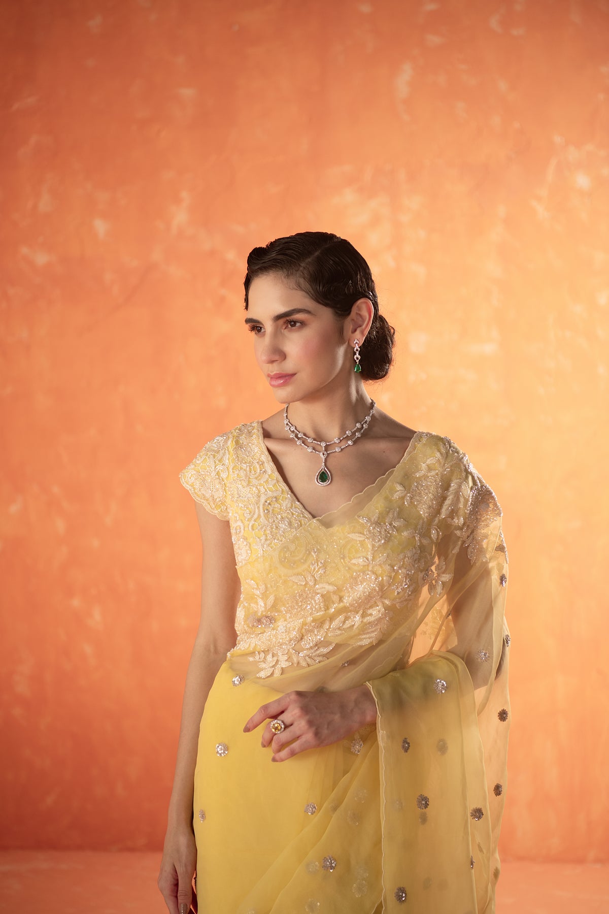 Yellow Sparrow Saree