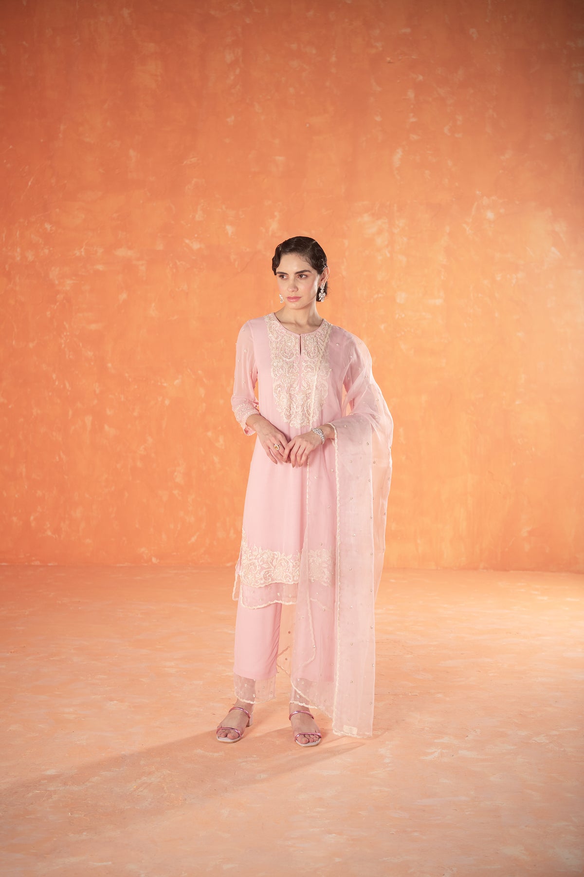 Pink Asteria Straight  Kurta Set