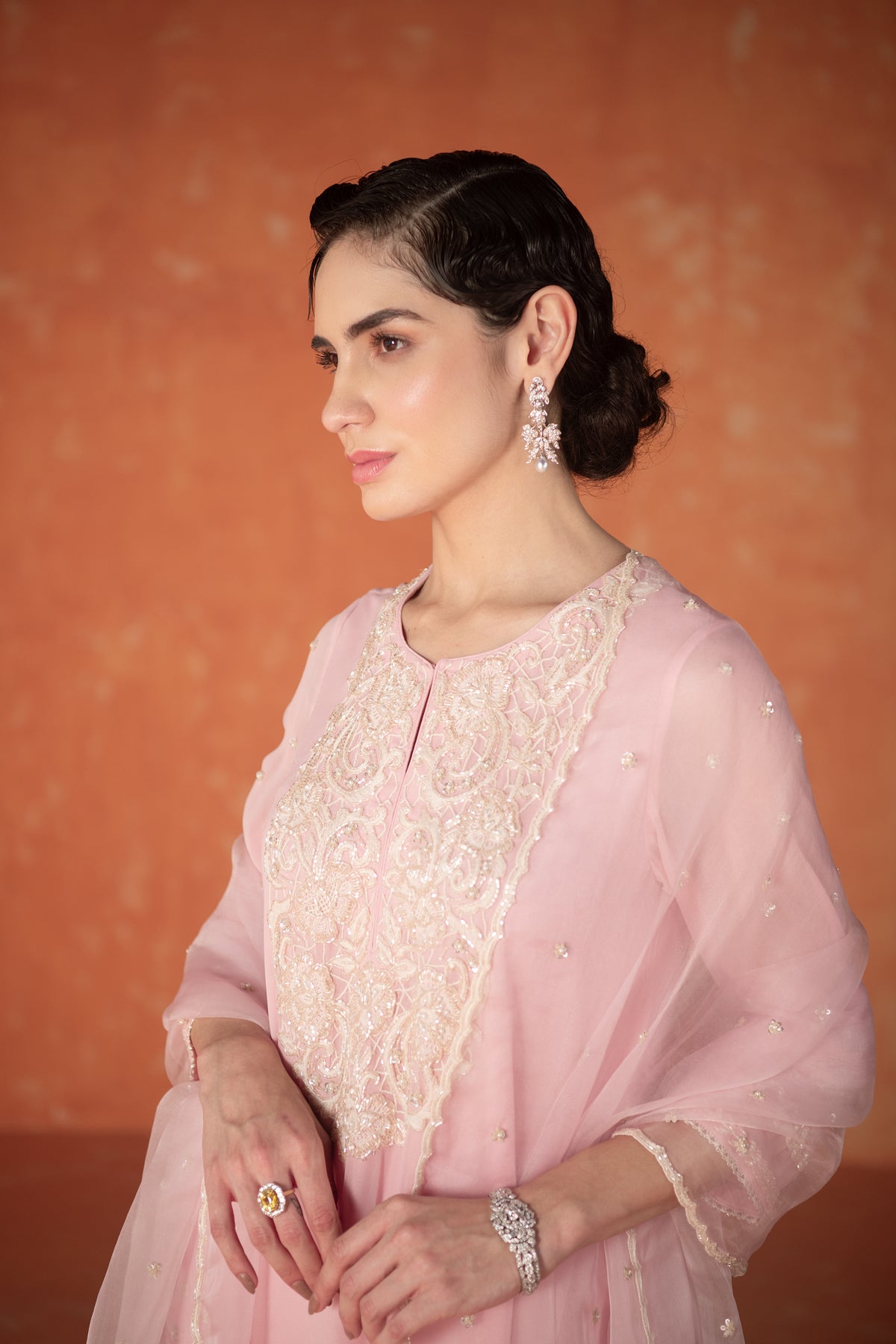 Pink Asteria Straight  Kurta Set