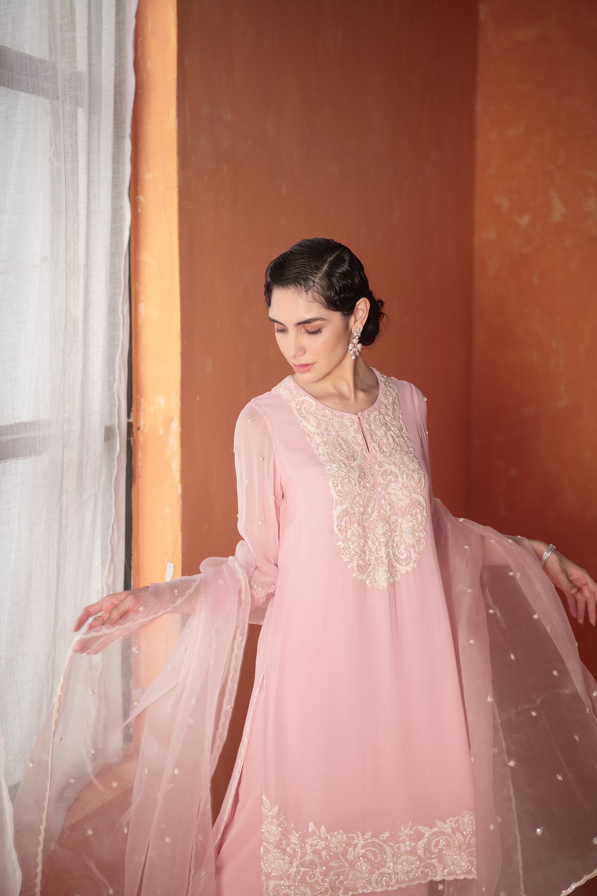 Pink Asteria Straight  Kurta Set