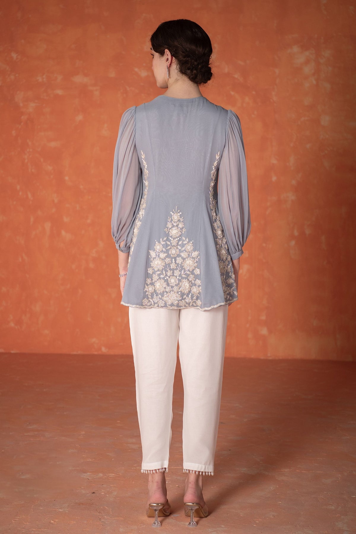 Blue Godet Tunic