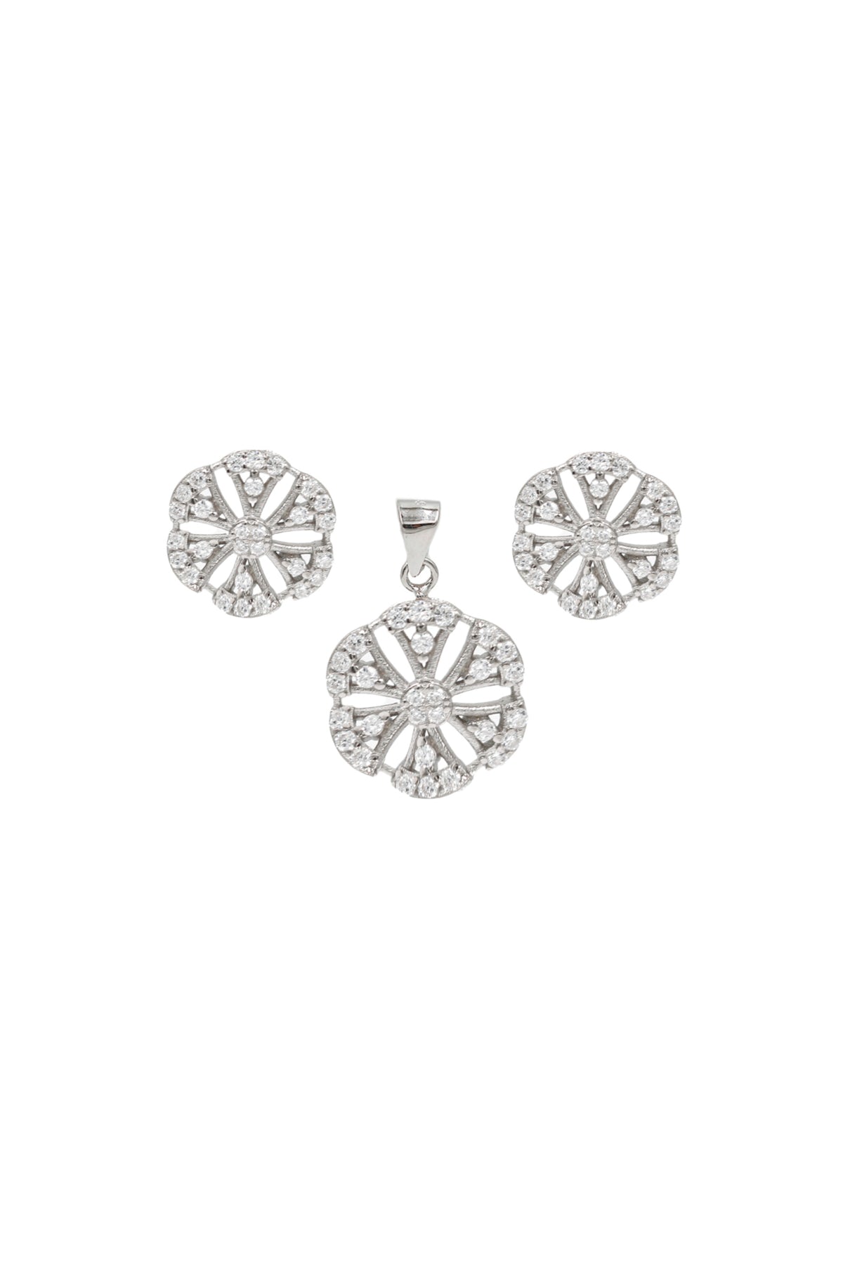 Radiant Reflection Earrings Pendant Set