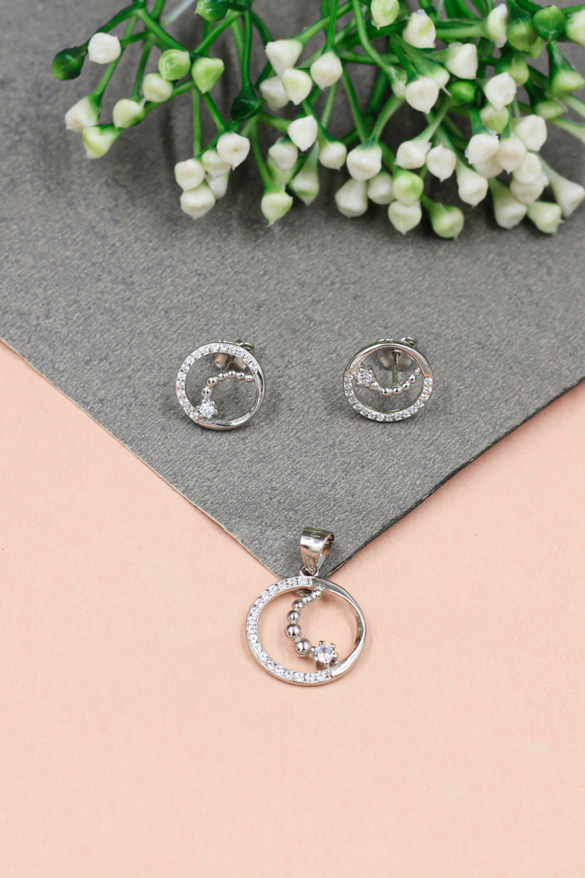 Moonlit Majesty Earrings Pendant Set