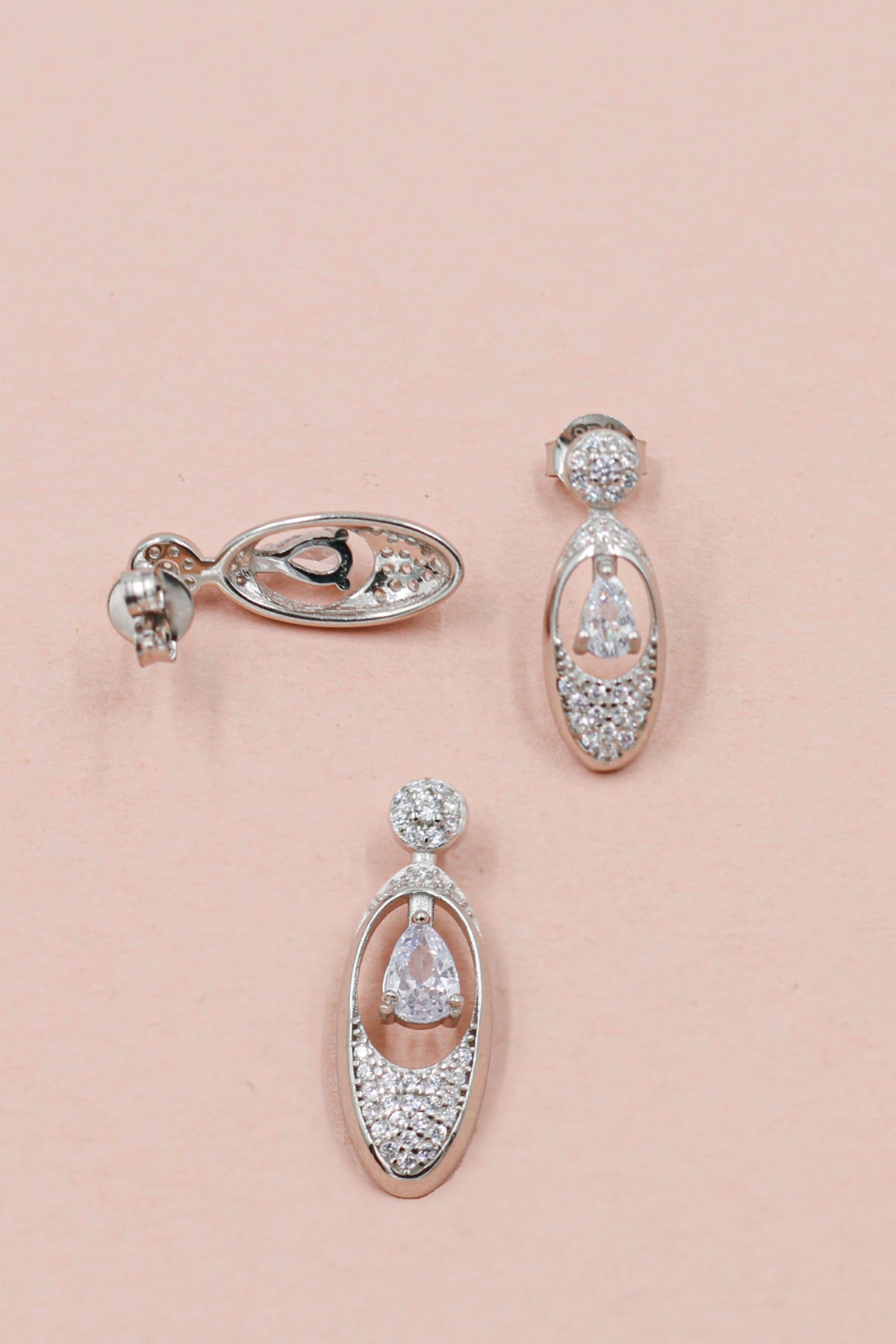 Silver Cubic Zirconia Pendant Set