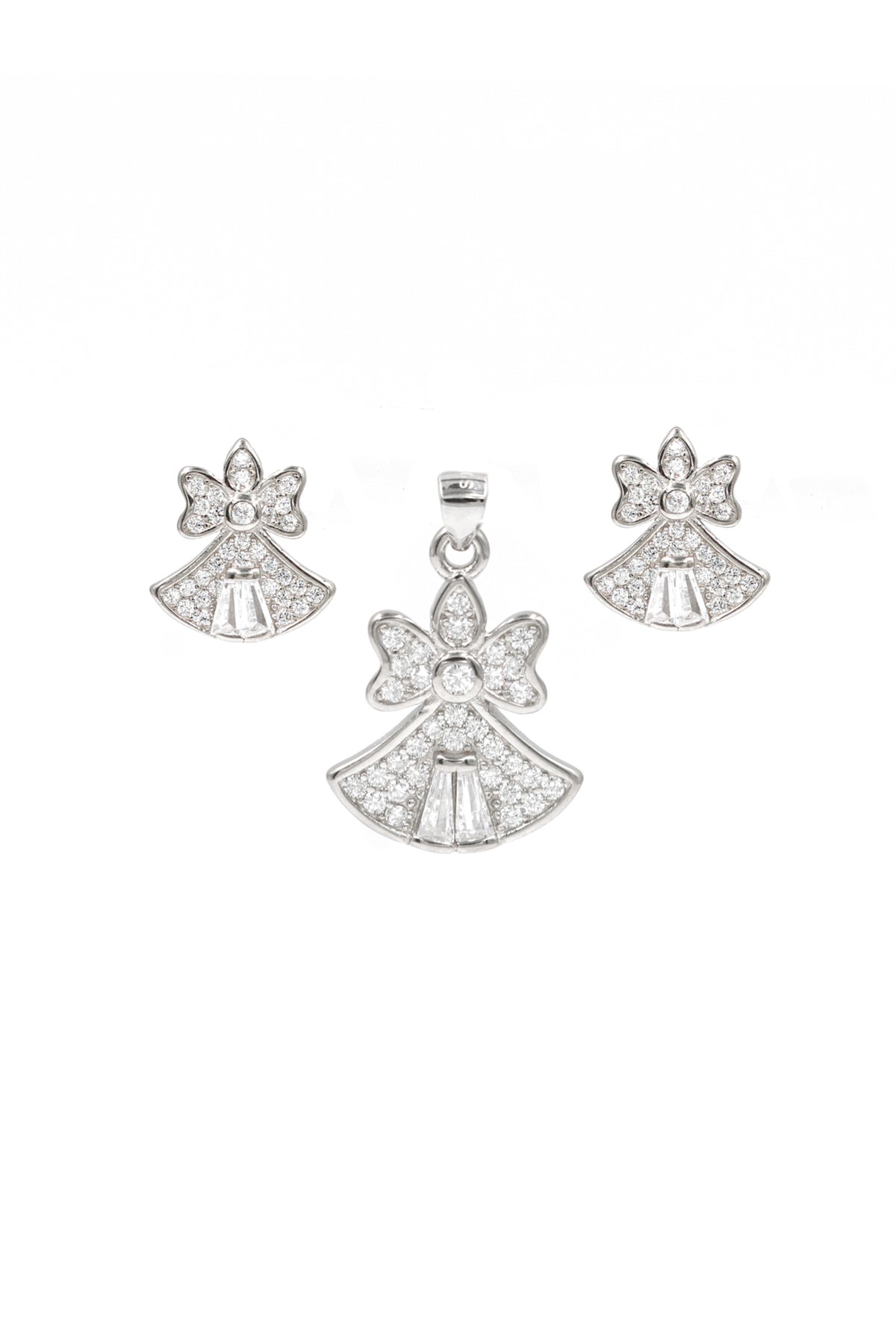 Silver Cz Pendant Delight Set