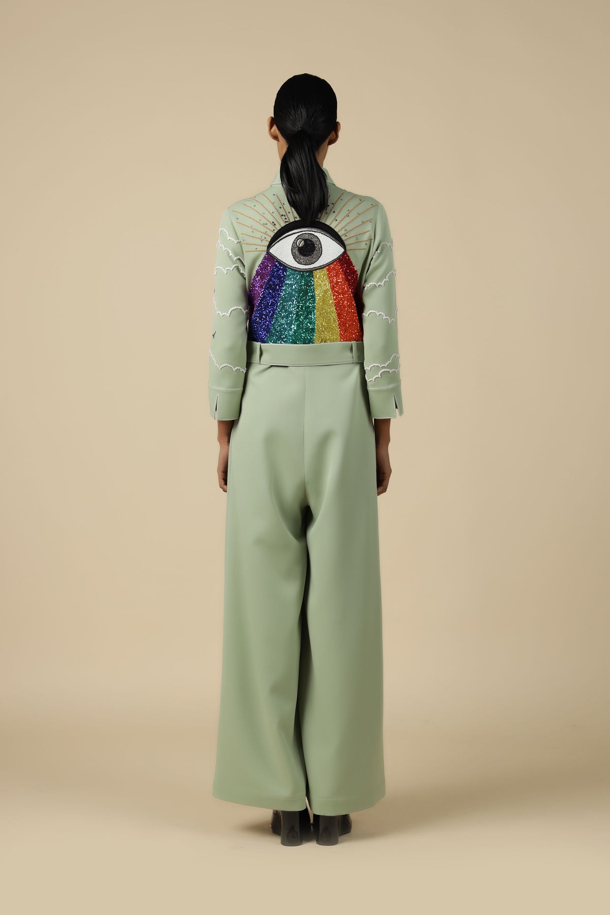 Clouds and Eye Rainbow Jumpsuit