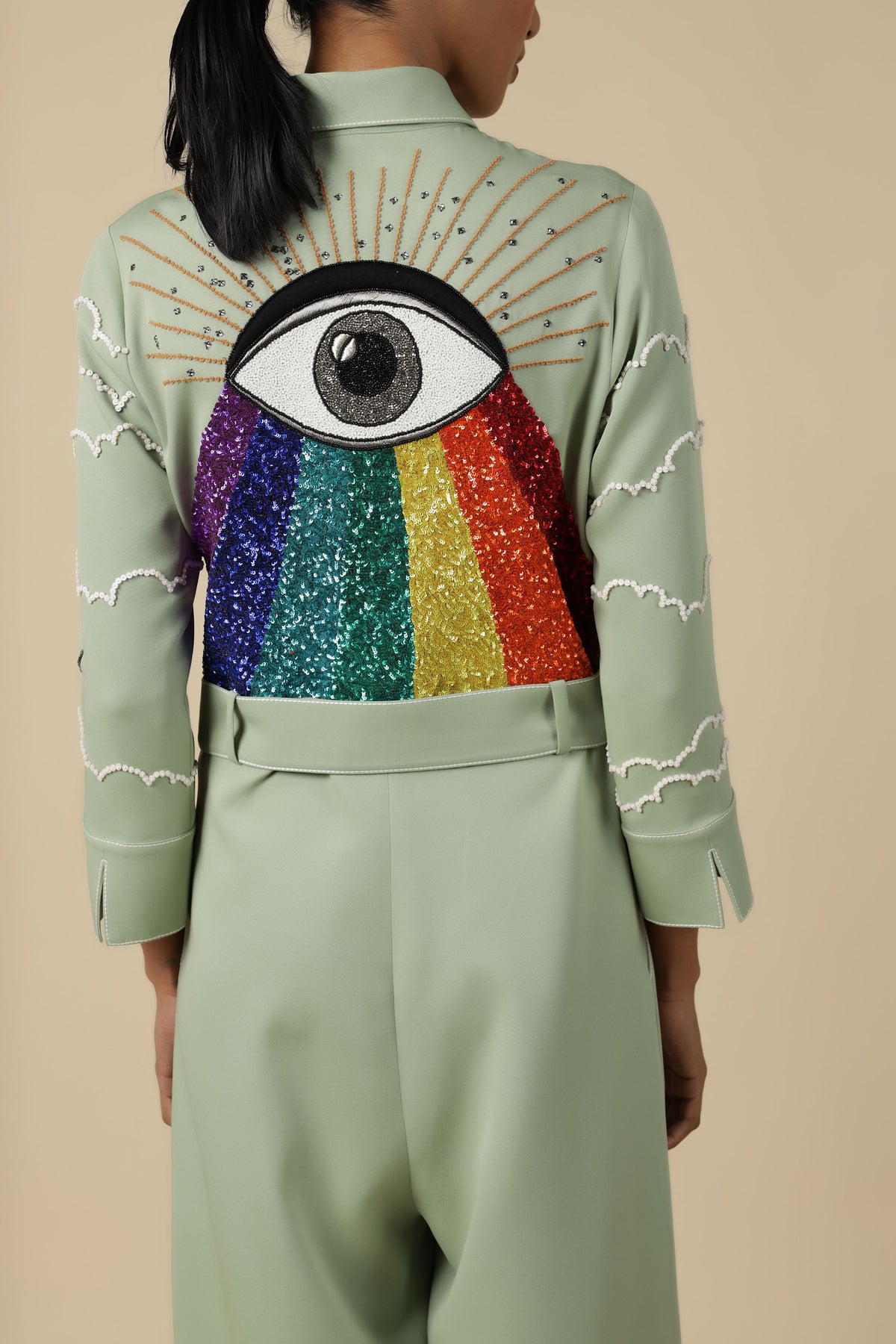 Clouds and Eye Rainbow Jumpsuit