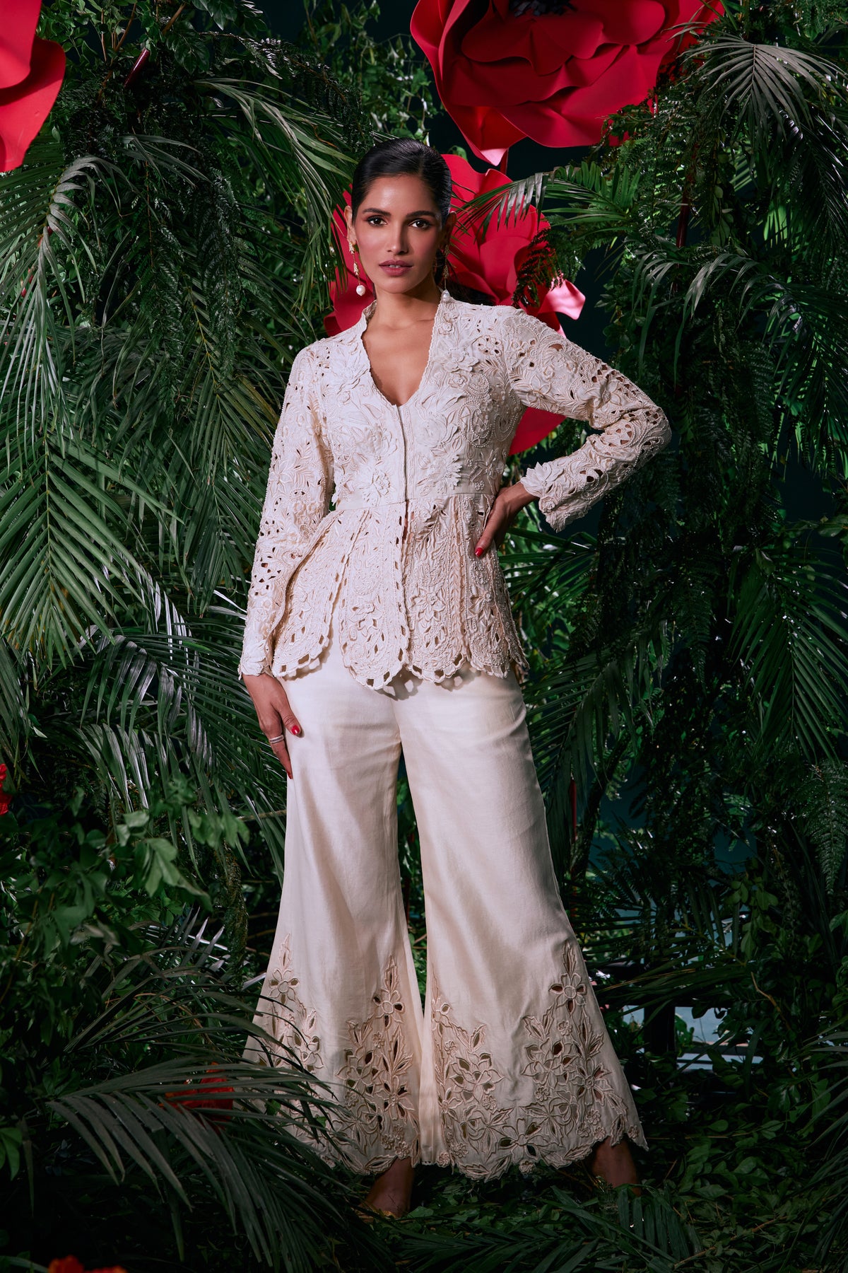 Ivory Cutwork Bell Bottoms