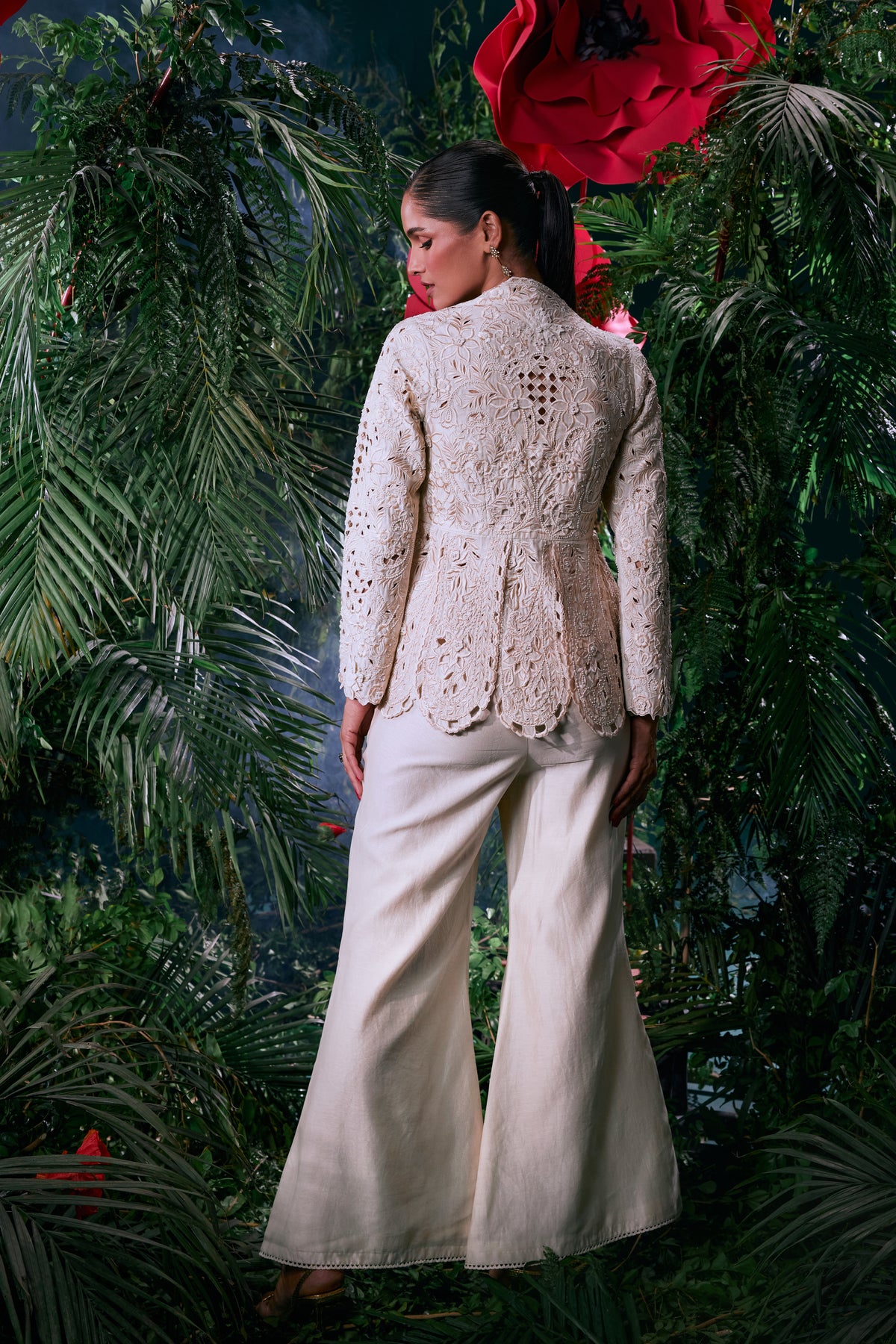 Ivory Cutwork Bell Bottoms