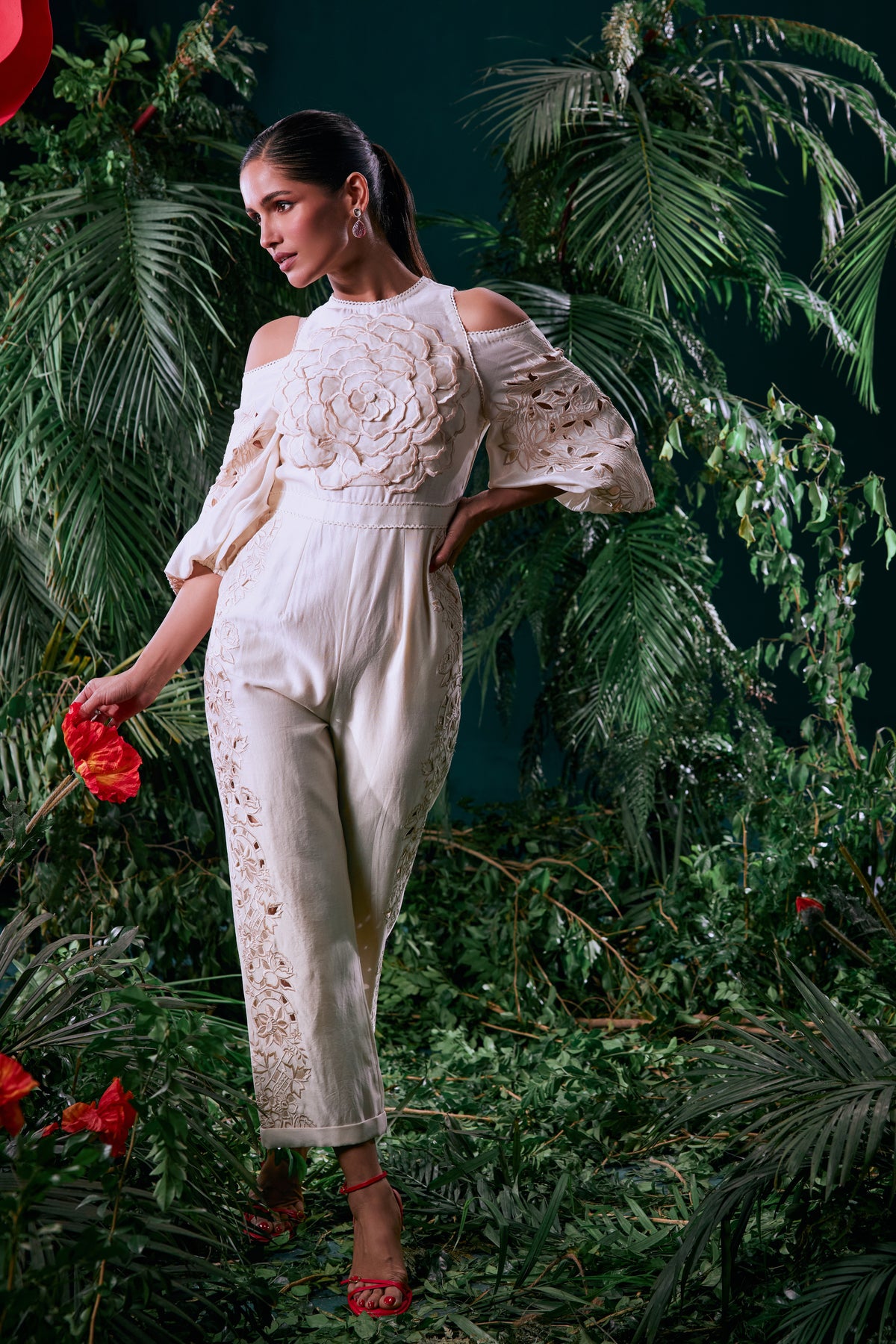 Ivory Petal Jumpsuit