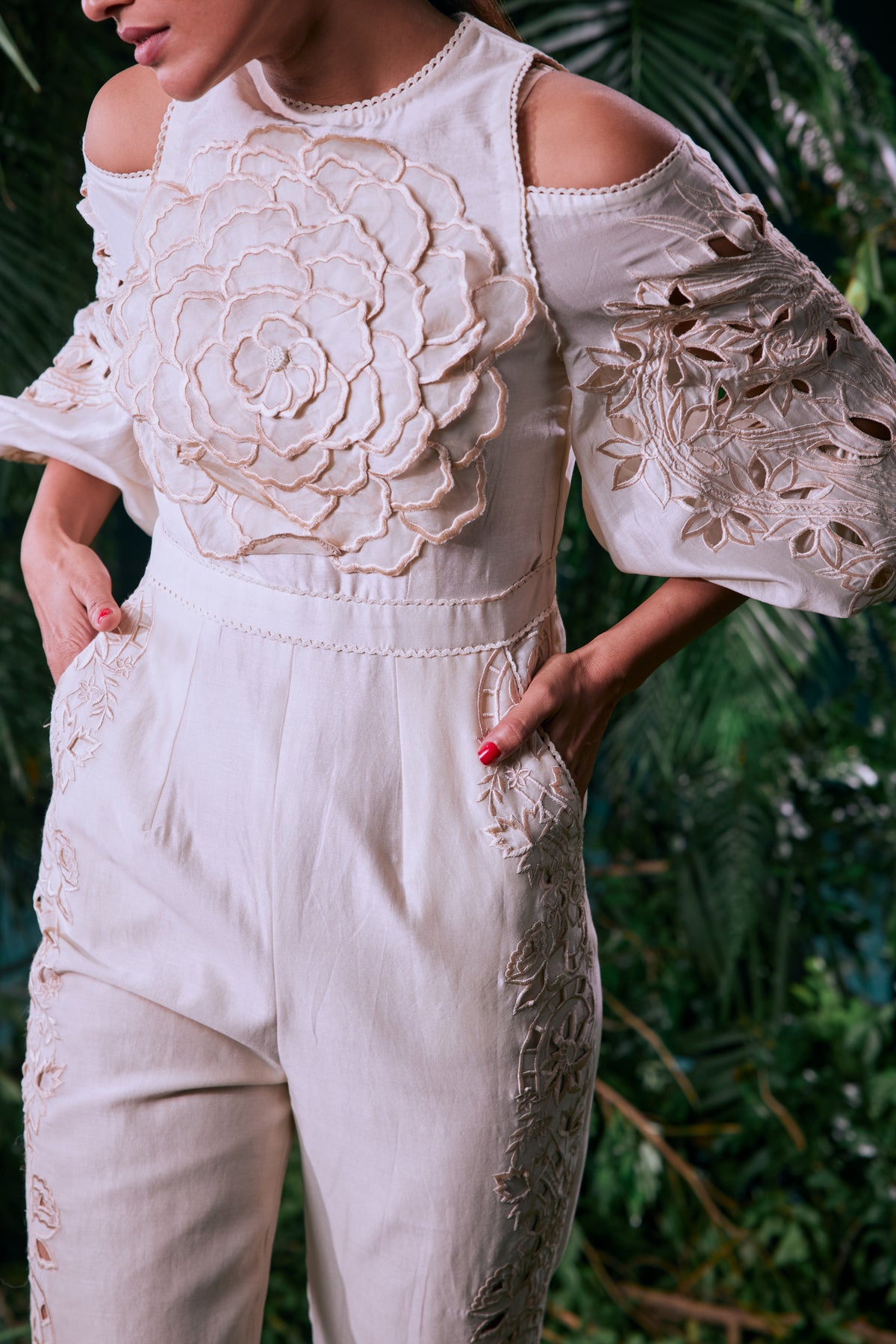 Ivory Petal Jumpsuit