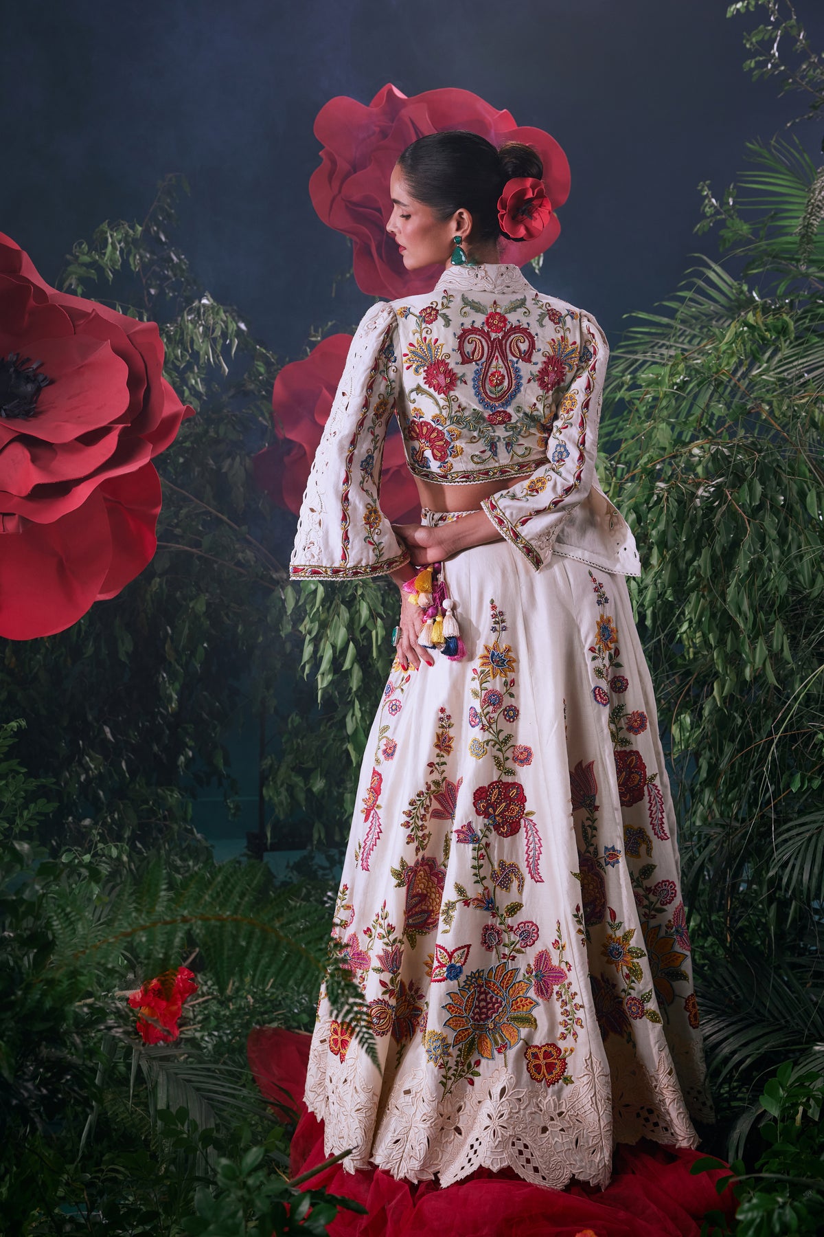 Ivory Embroidered Bolero Jacket