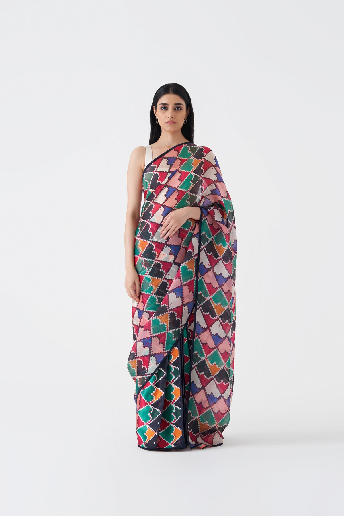 Printed Tulum Pre Pleated Saree