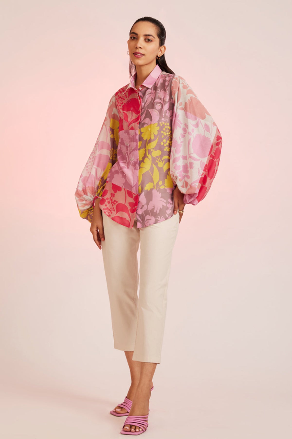 Silueta Hand Embellished Relaxed Fit With Statement Sleeves