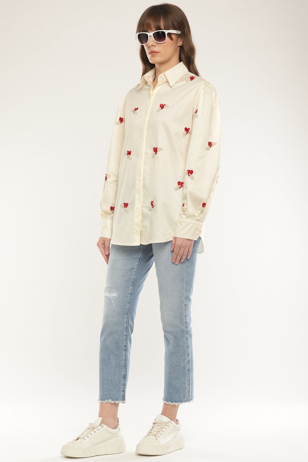 Ivory Embroidered shirt