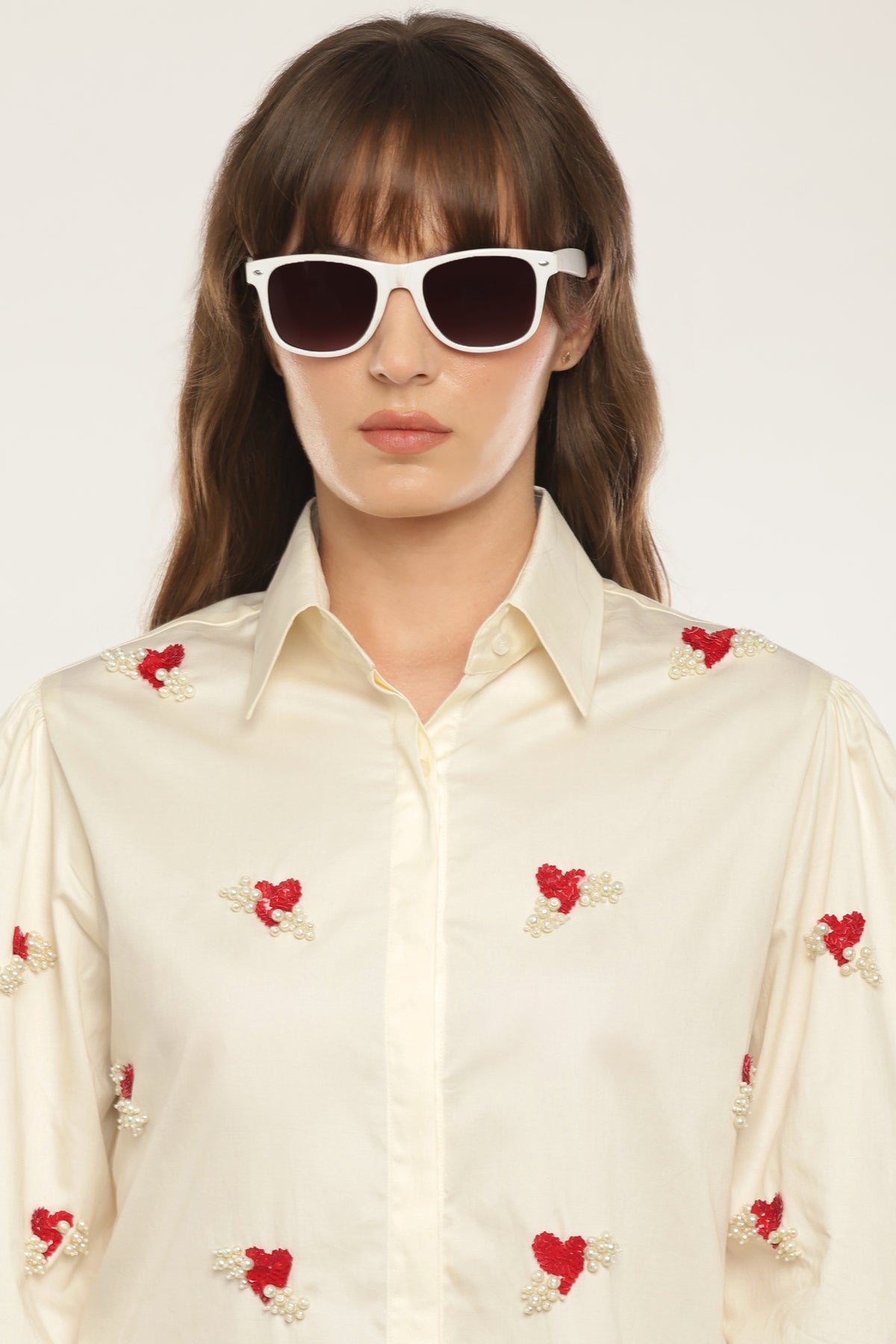 Ivory Embroidered shirt