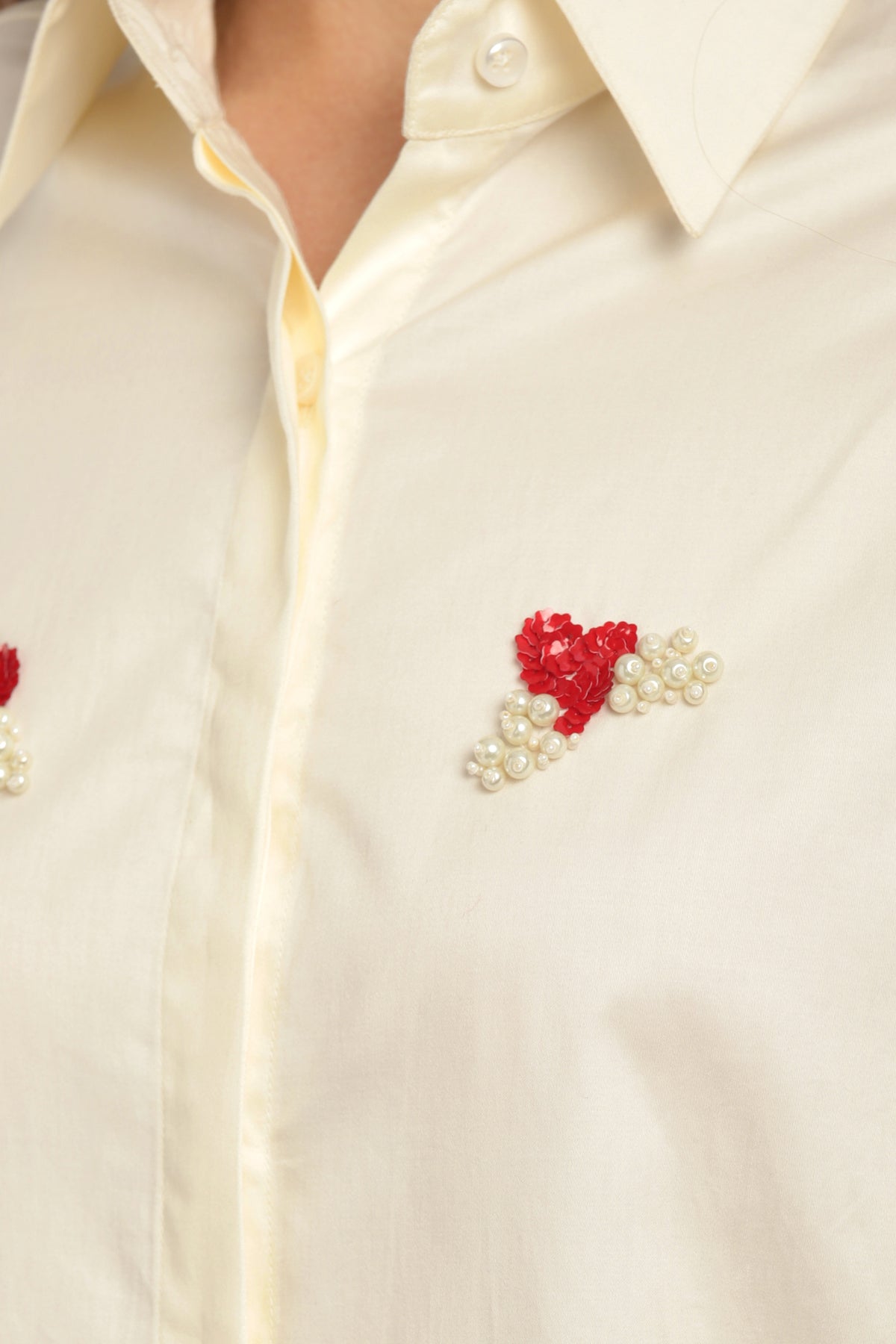 Ivory Embroidered shirt