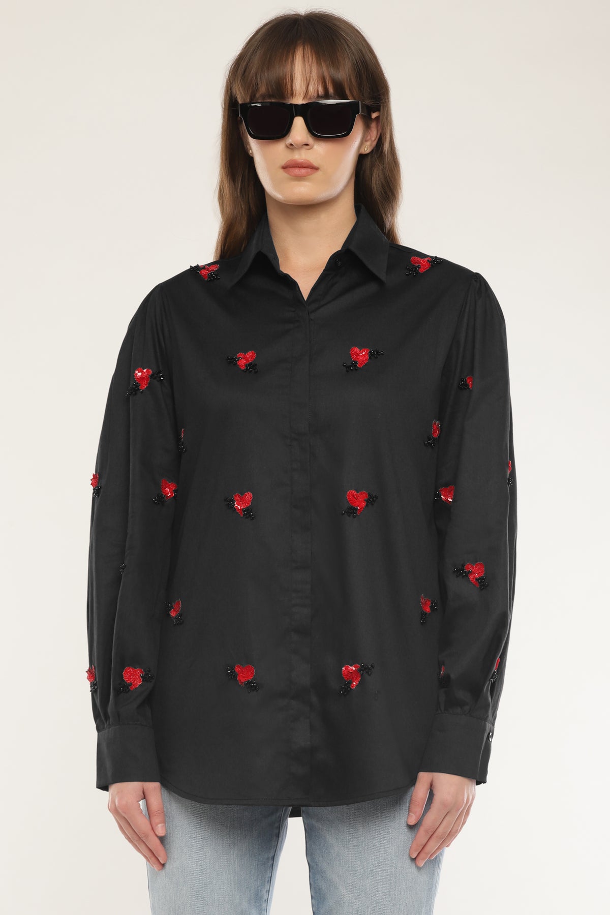 Black Embroidered shirt