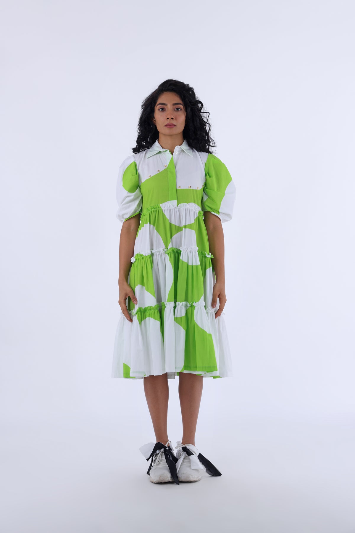 Green Petnuia Frill Dress