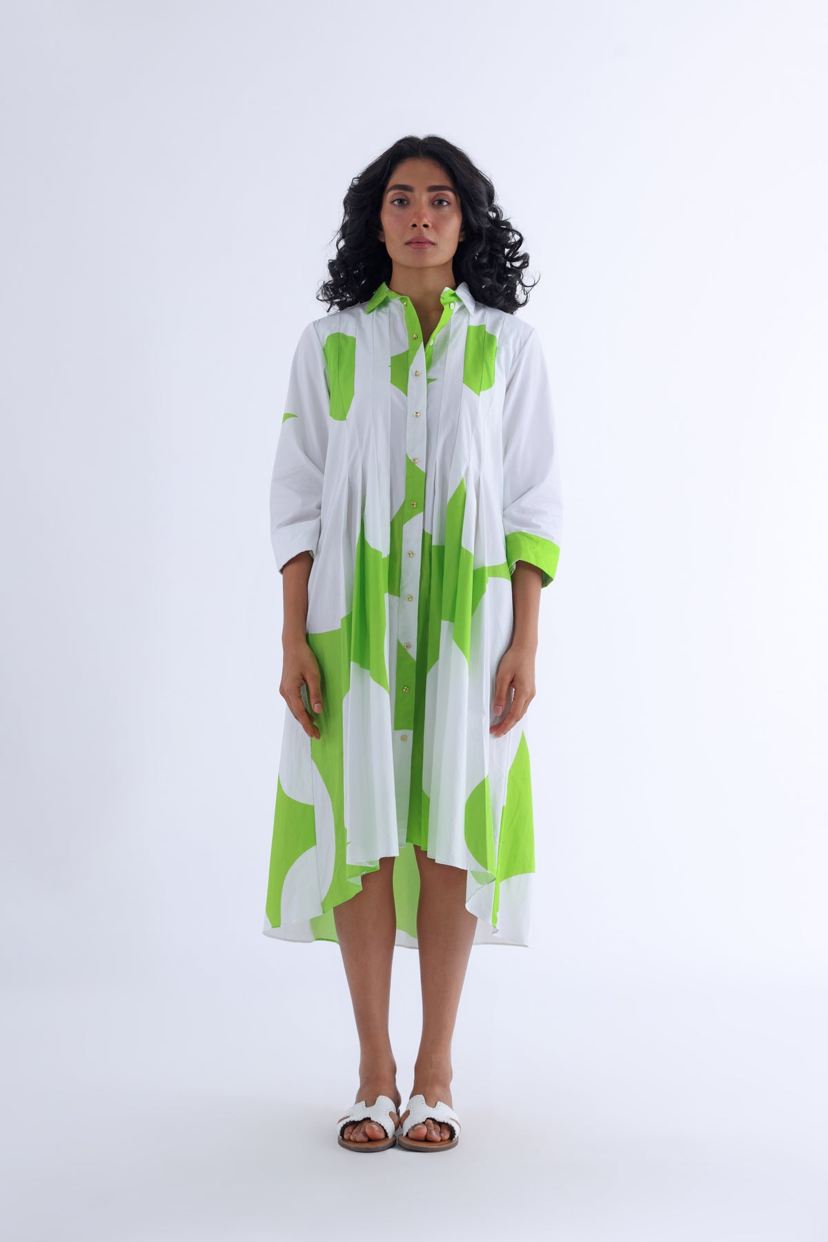 Green Petnuia A Line Dress