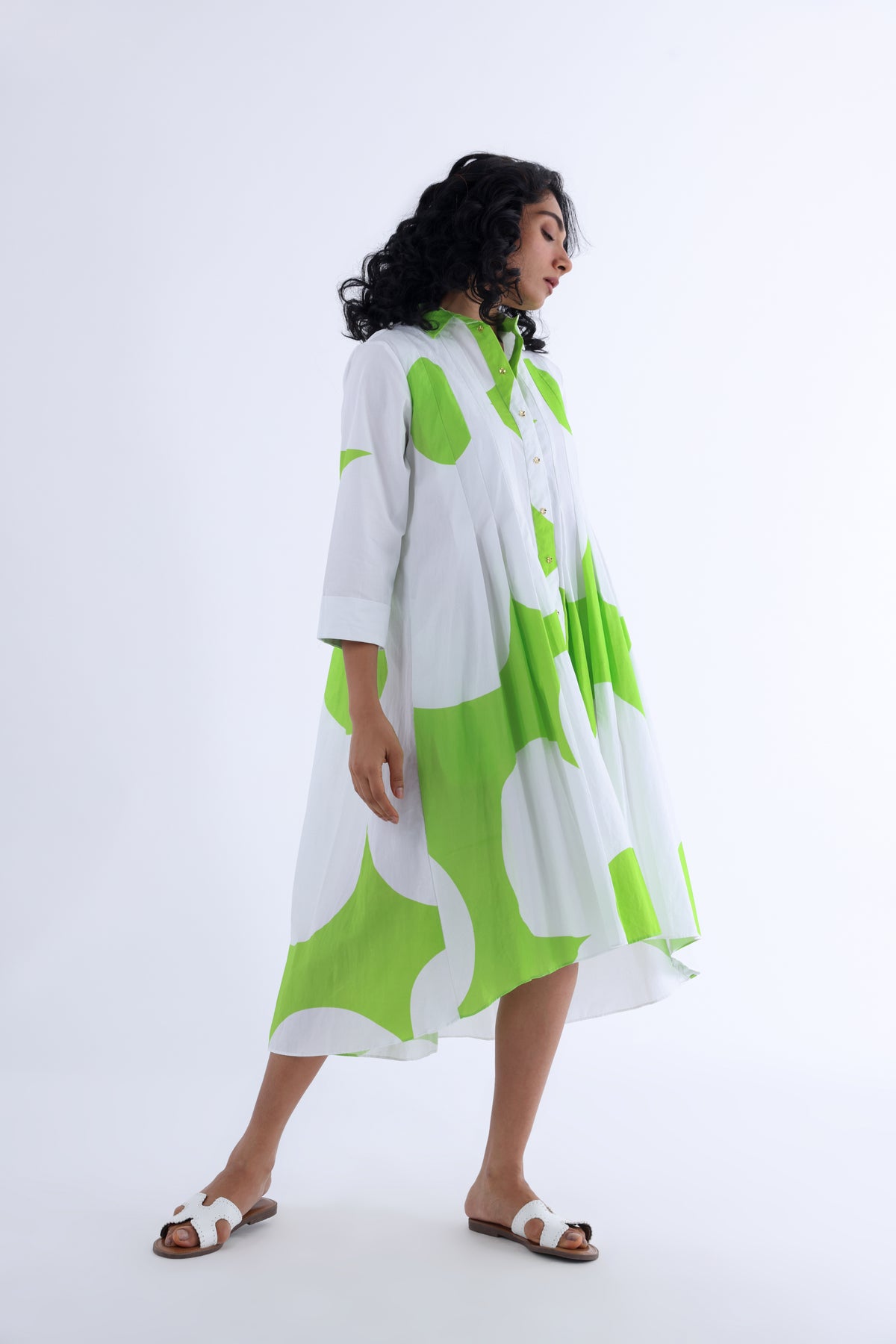 Green Petnuia A Line Dress