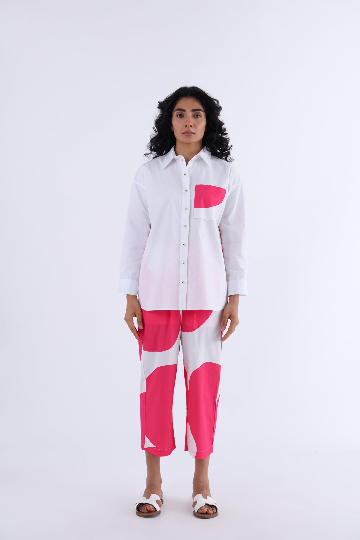 Pink Petnuia Half And Half Shirt