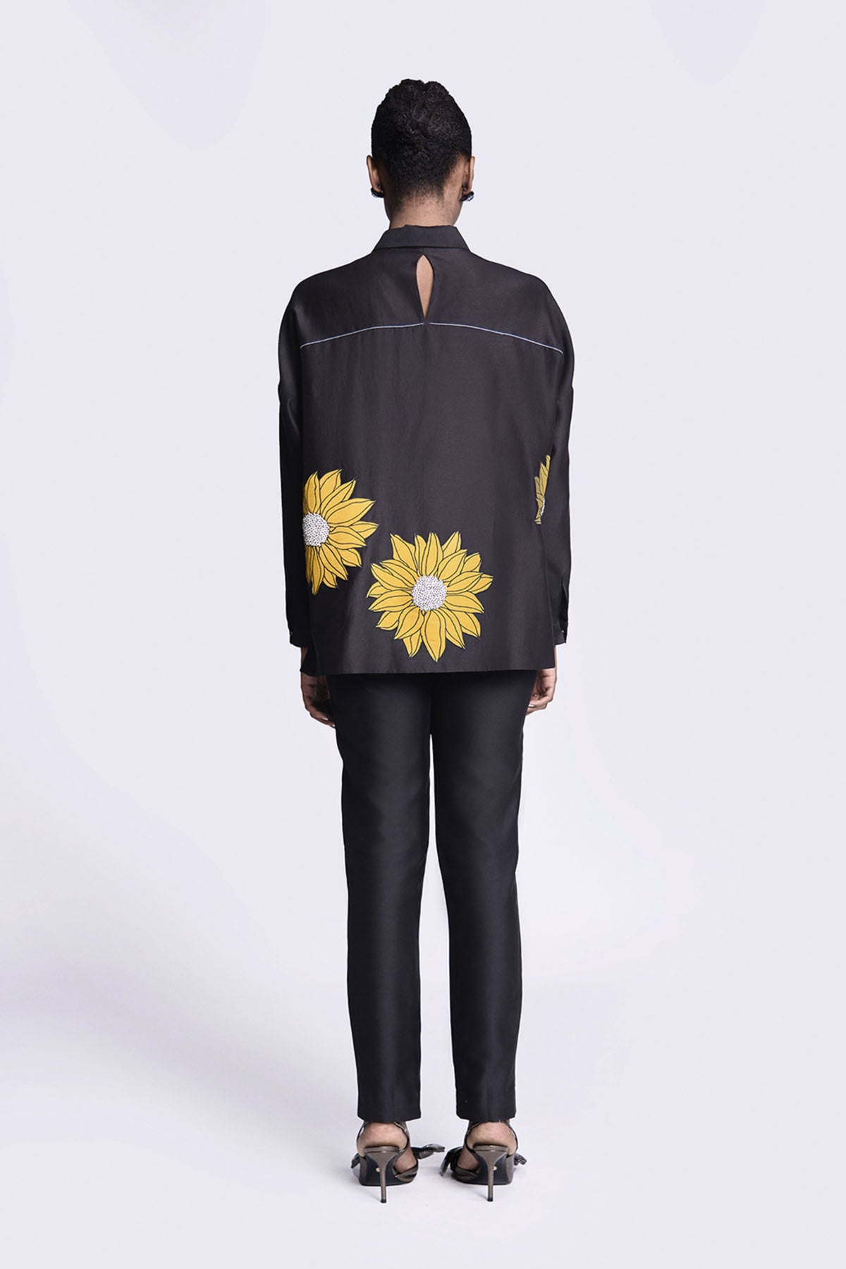 Sunflower Applique Boxy Shirt