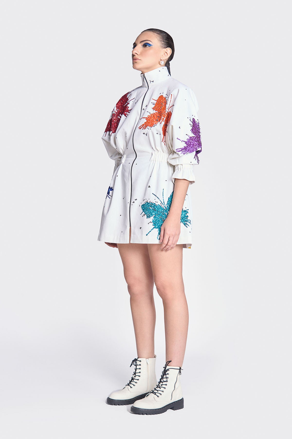 Butterfly Splashes Jacket Dress