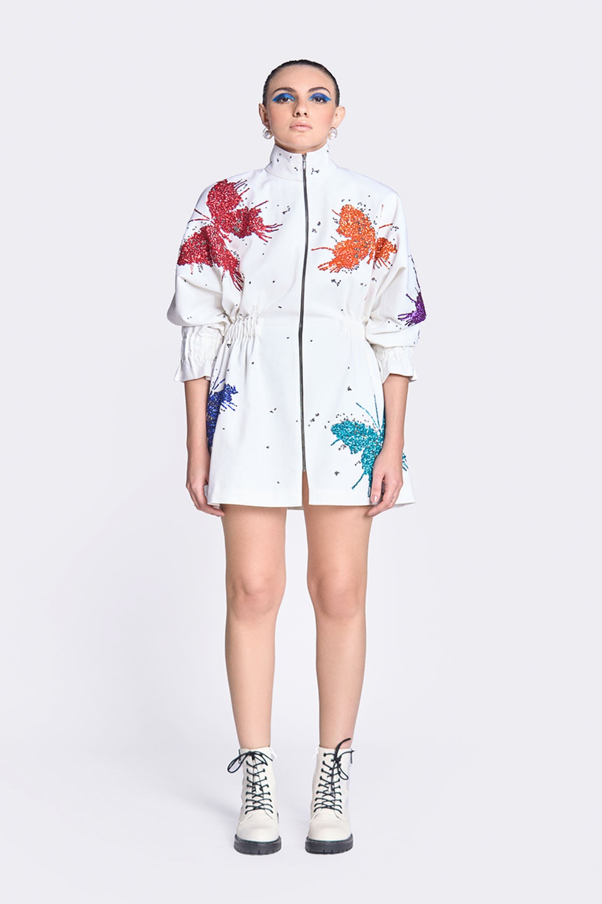 Butterfly Splashes Jacket Dress