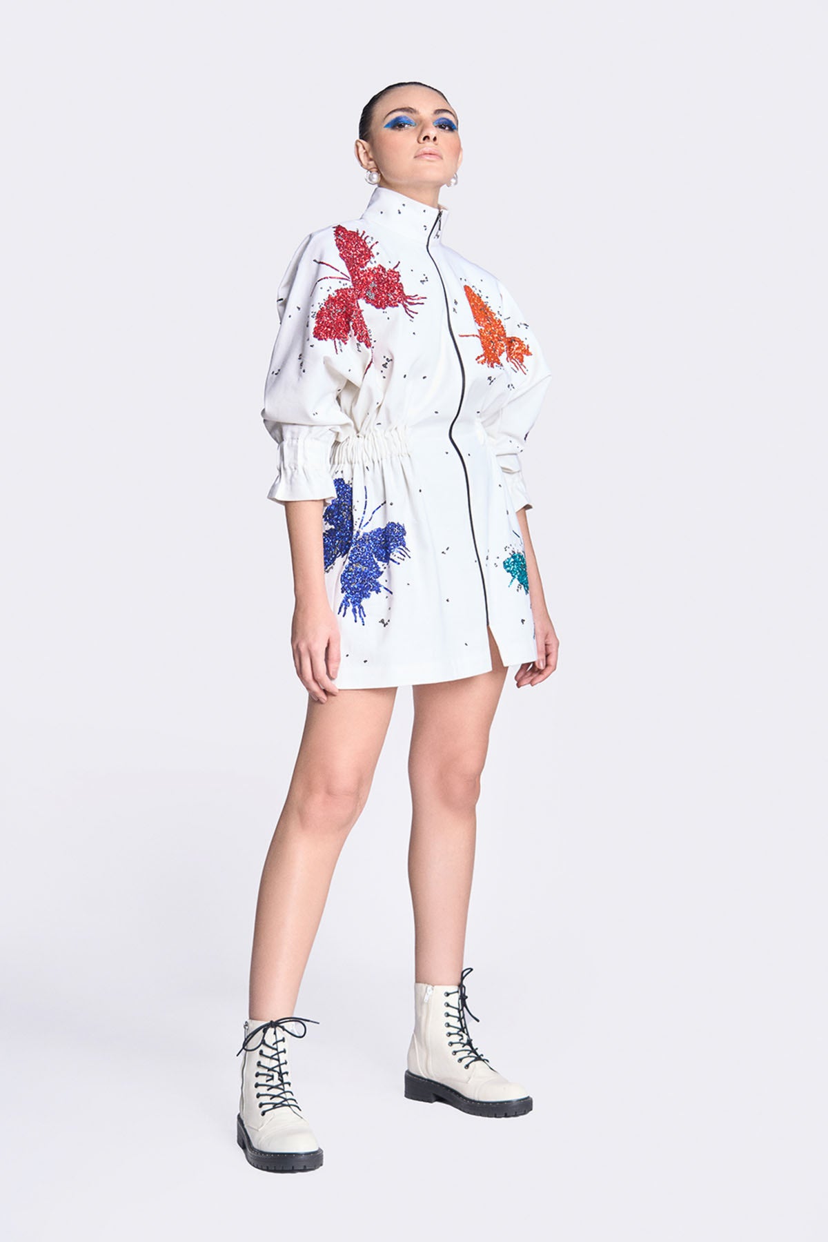 Butterfly Splashes Jacket Dress