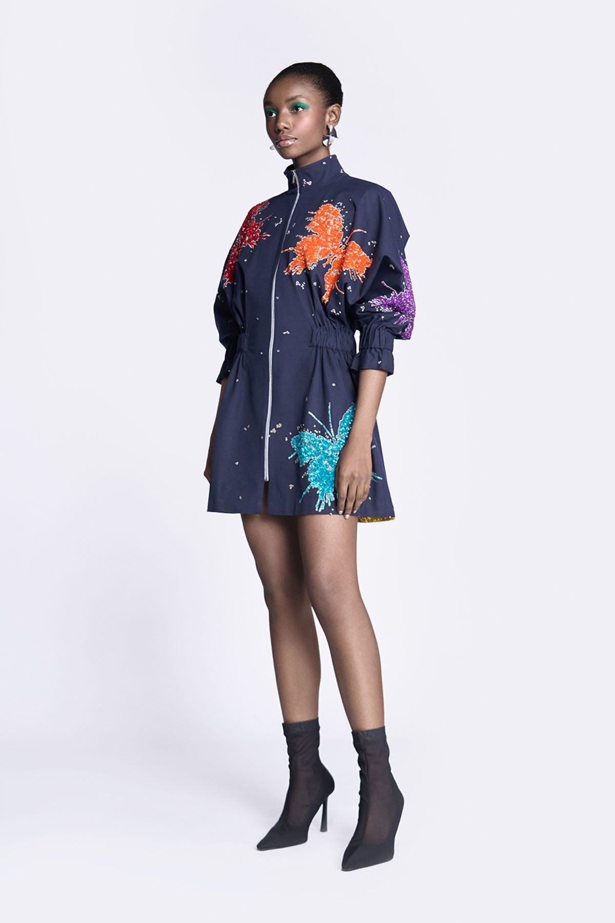 Butterfly Splashes Jacket Dress