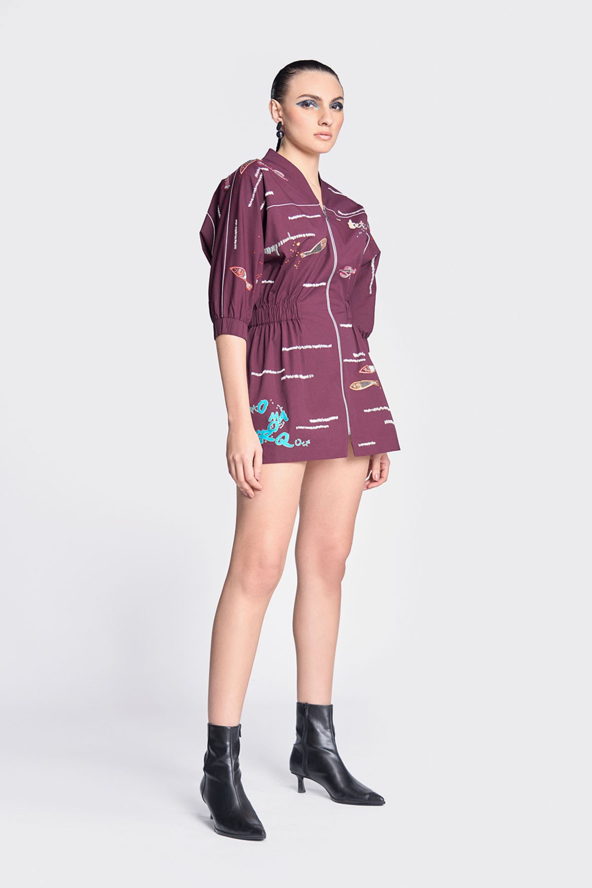 Fish And Prawn Jacket Dress