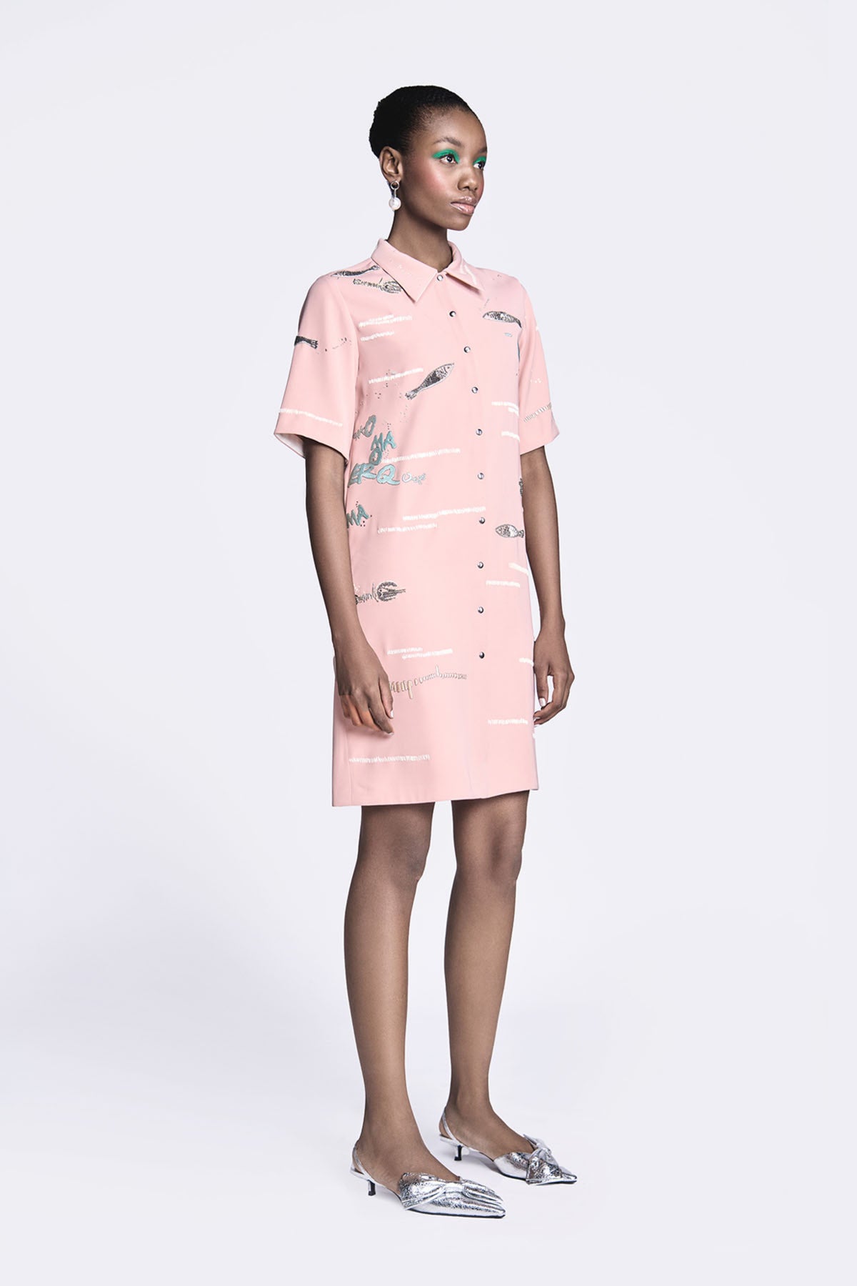 Fish And Prawn Shift Dress