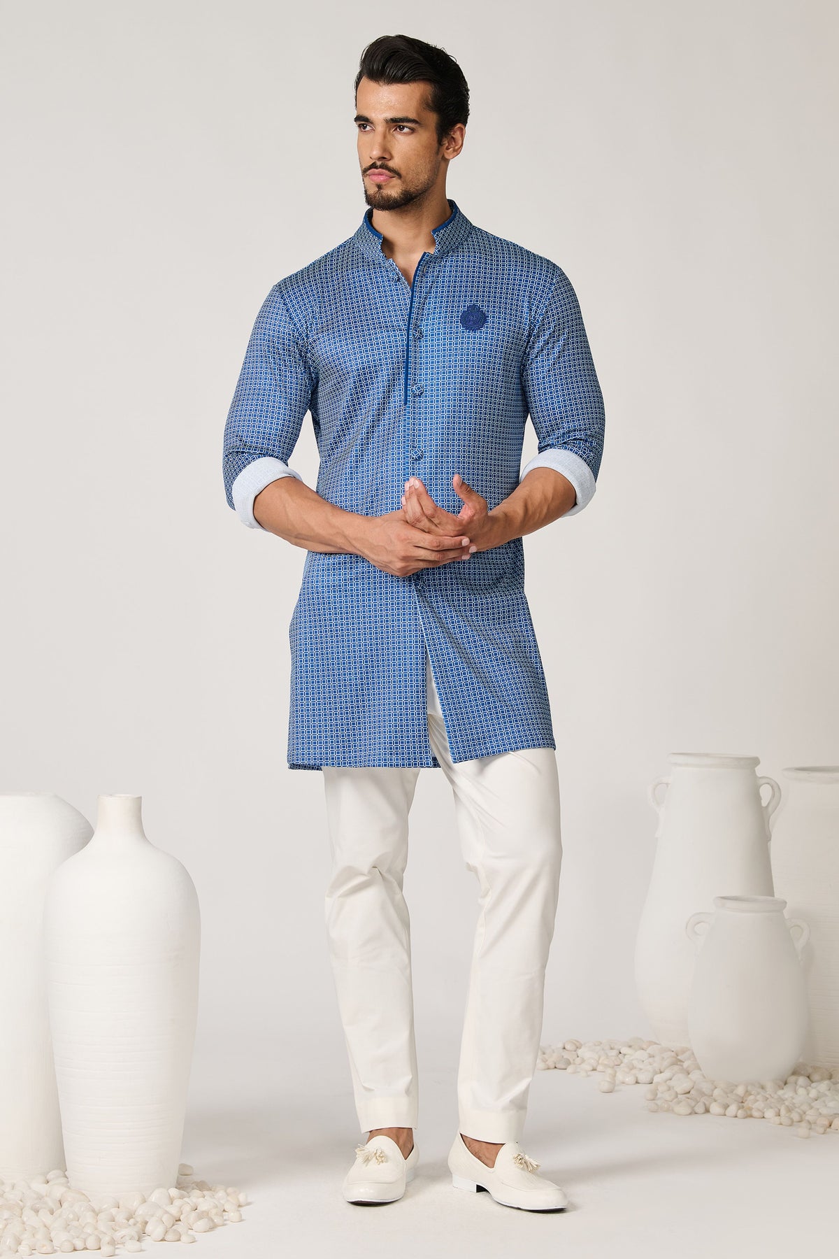 Printed Crepe Jersey Kurta