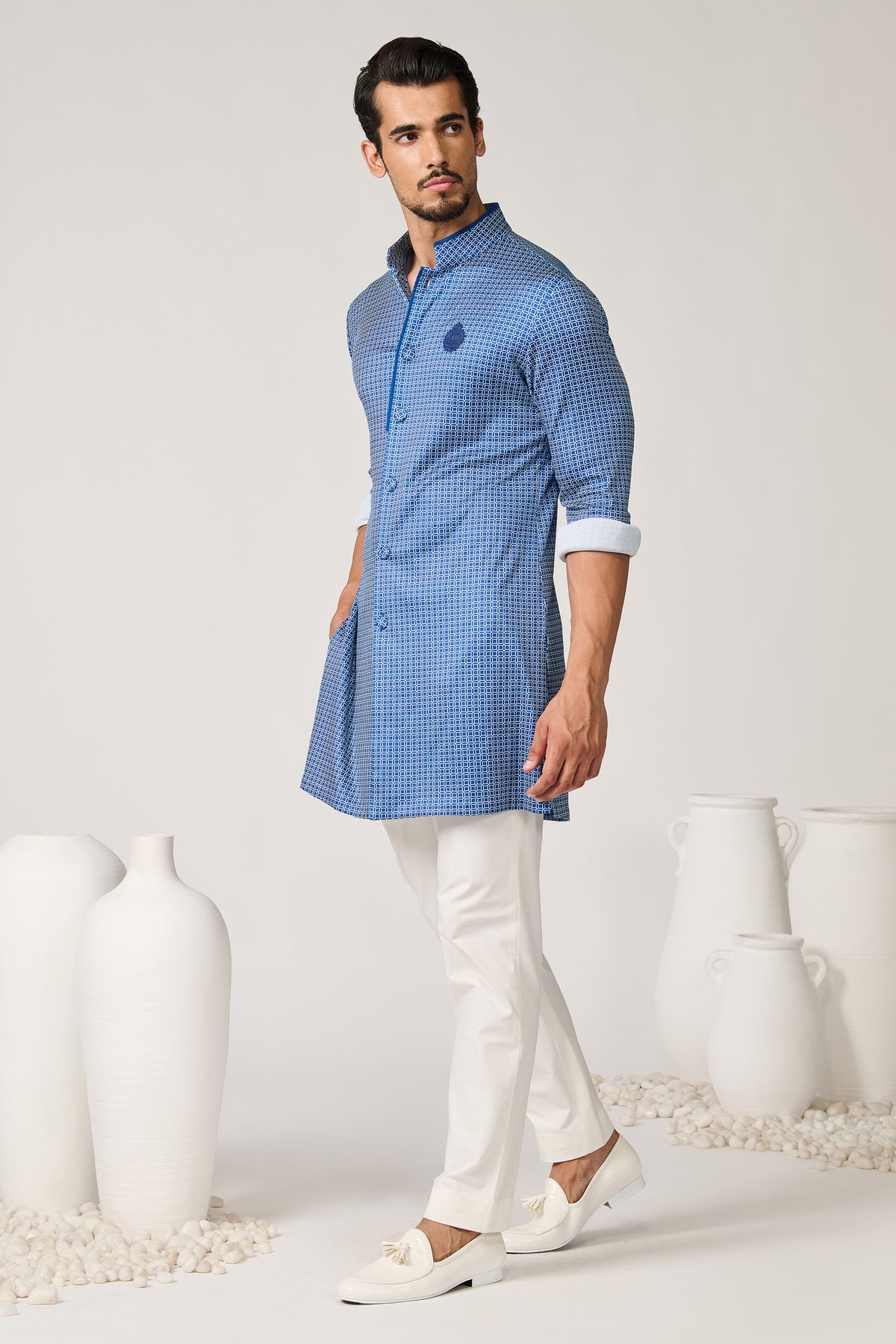 Printed Crepe Jersey Kurta