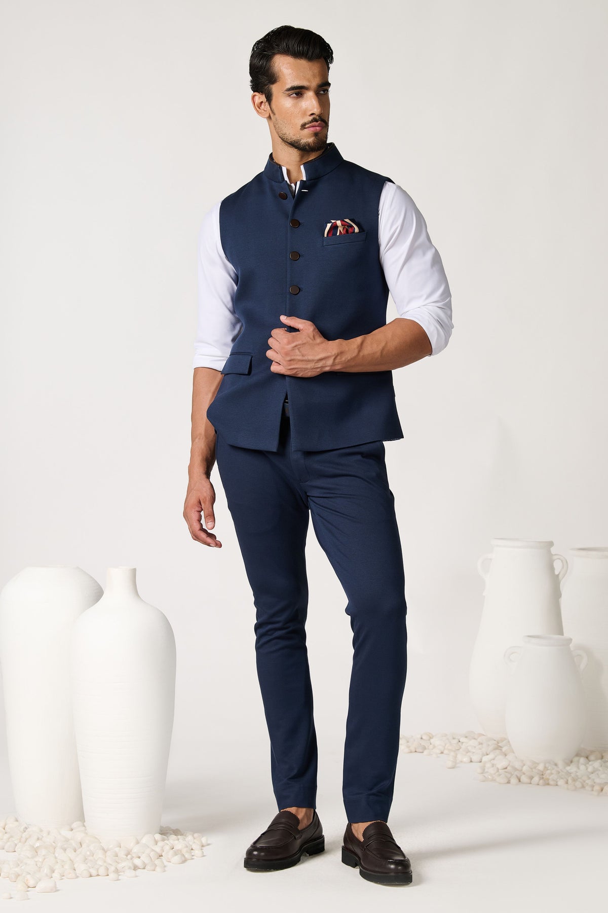 Navy Waistcoat