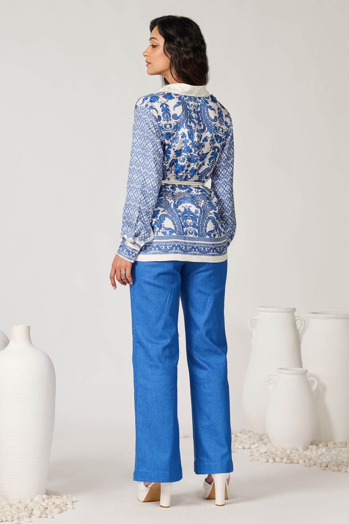 Azulejo Printed Blue Top