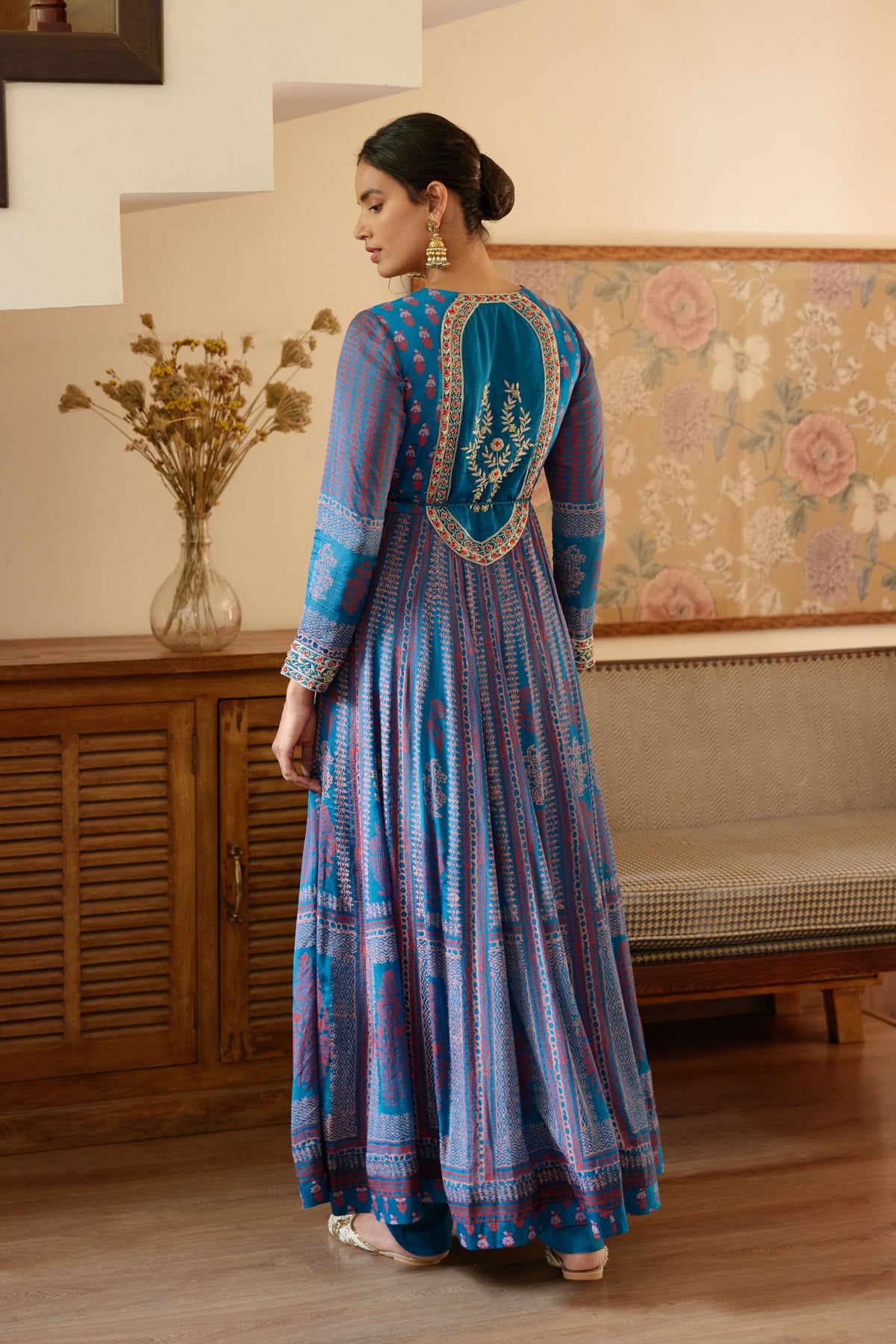 Royal Blue Anarkali Set