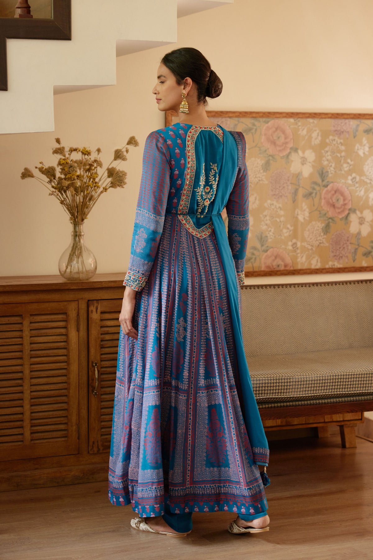 Royal Blue Anarkali Set