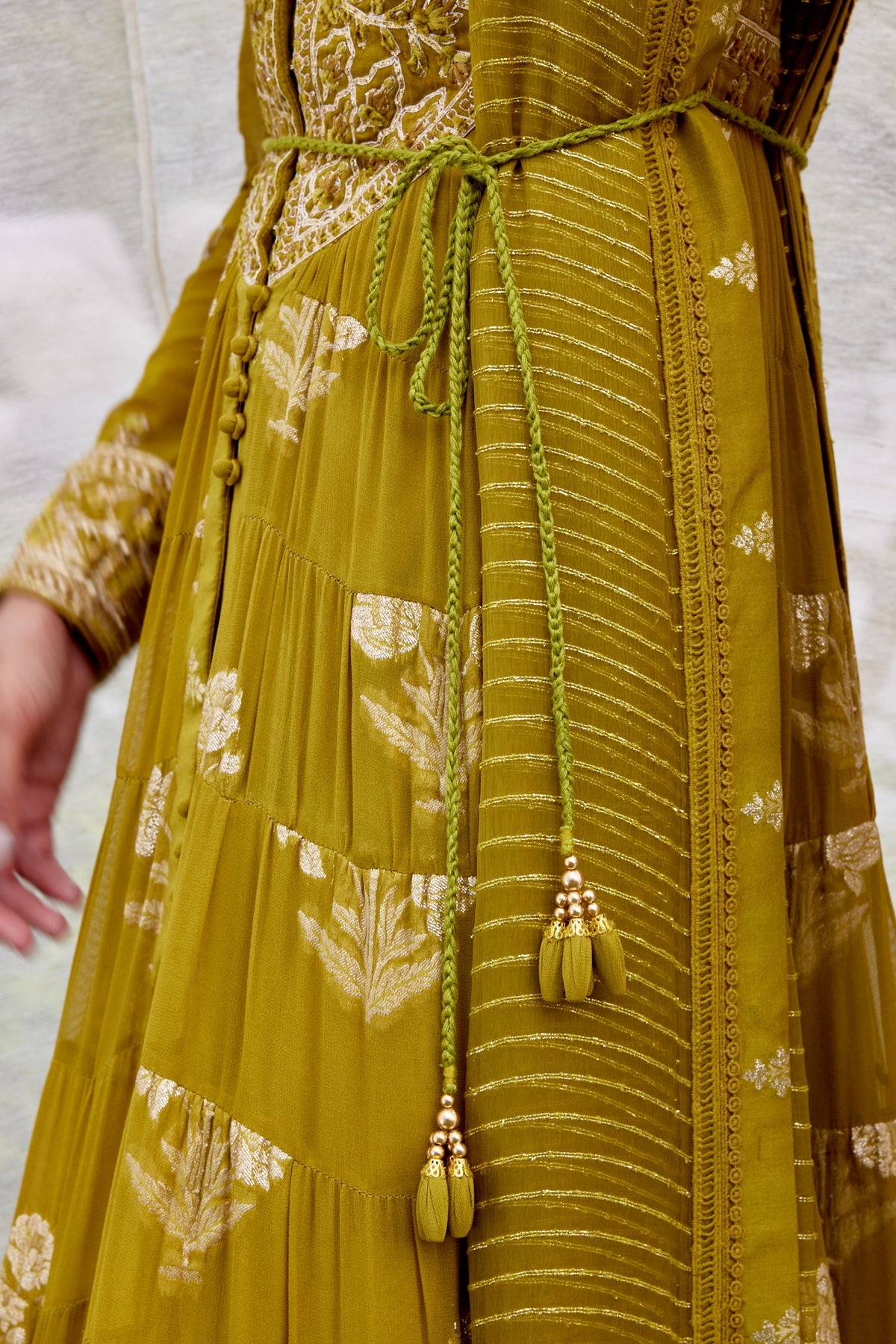 Mehendi Green Anarkali Set