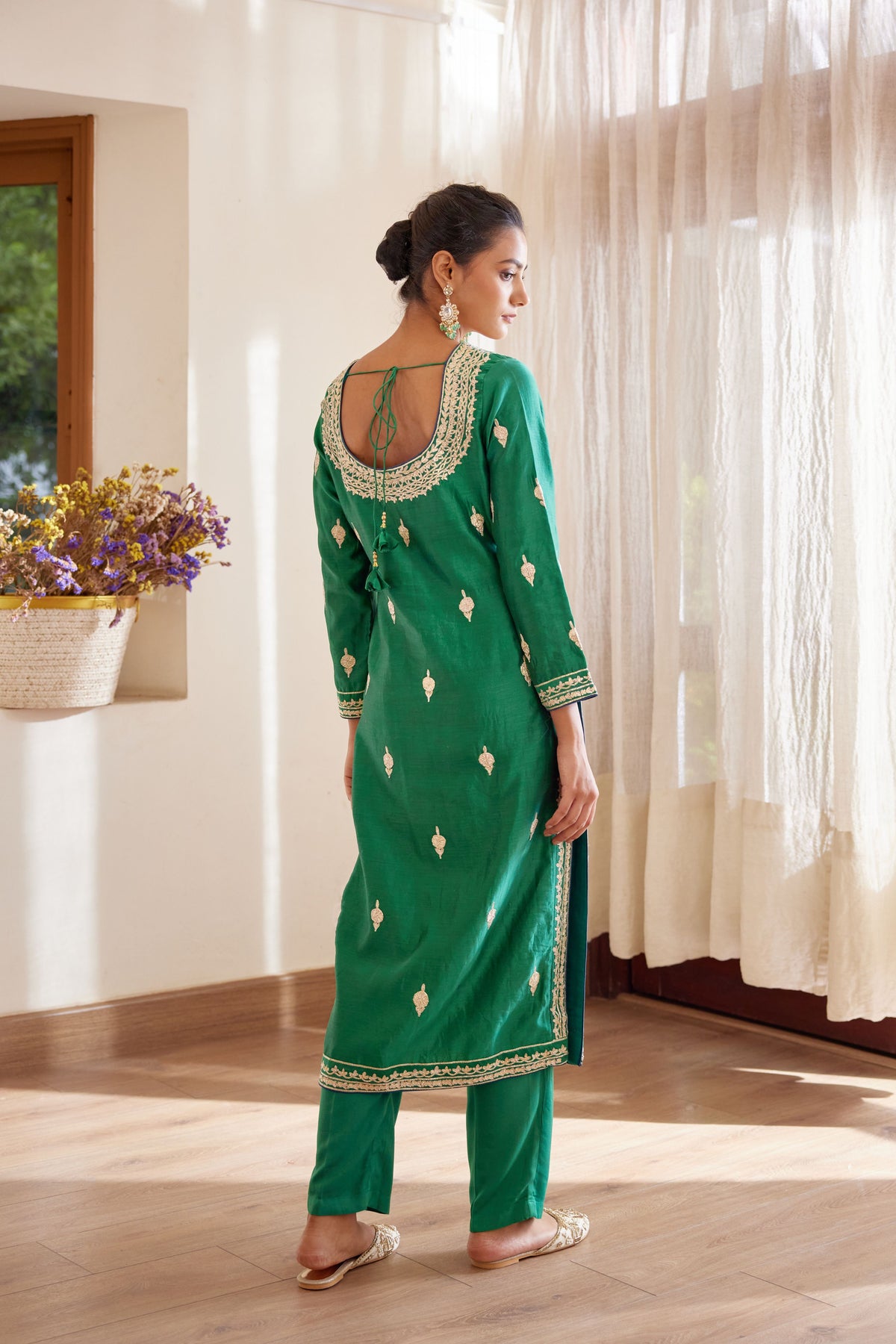 Bottle Green Kurta Set