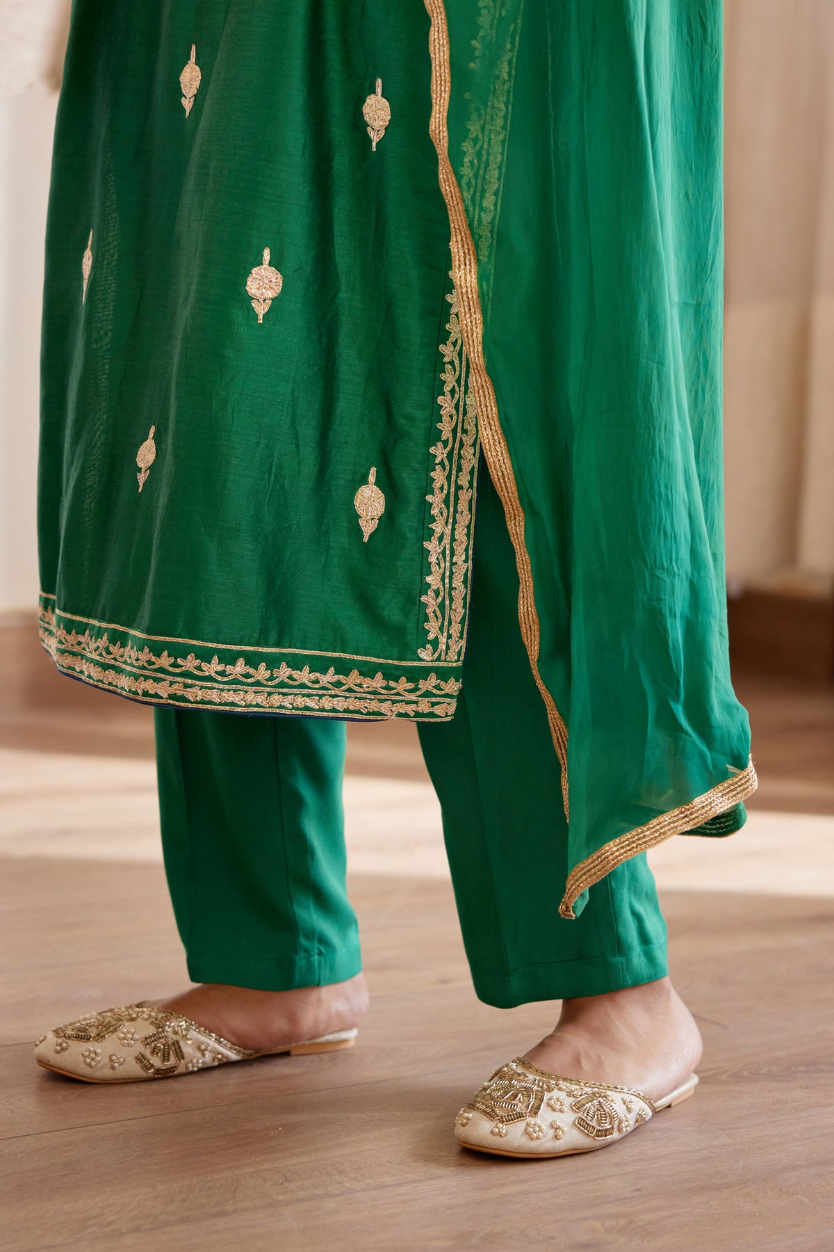 Bottle Green Kurta Set