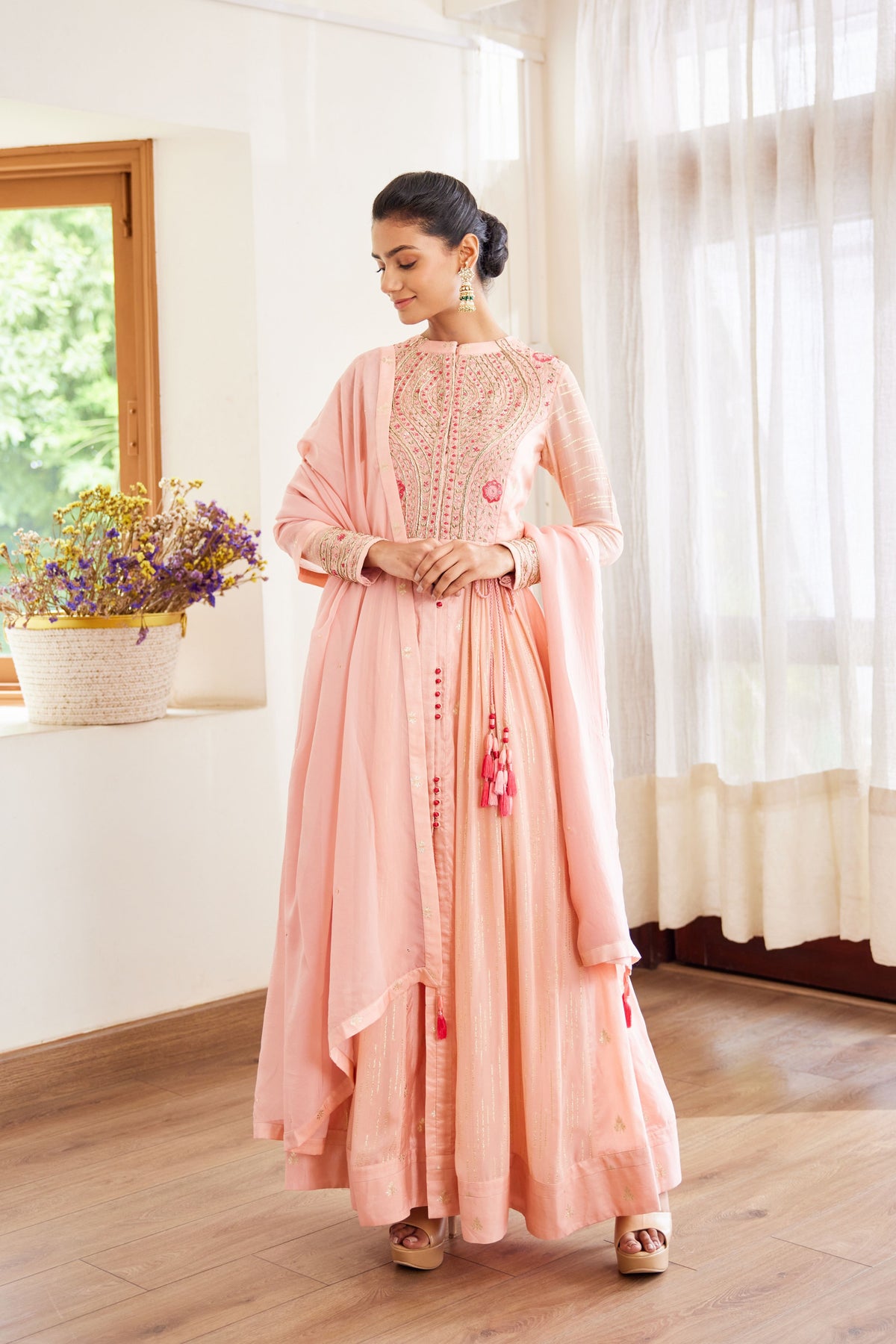 Light Pink Anarkali Set