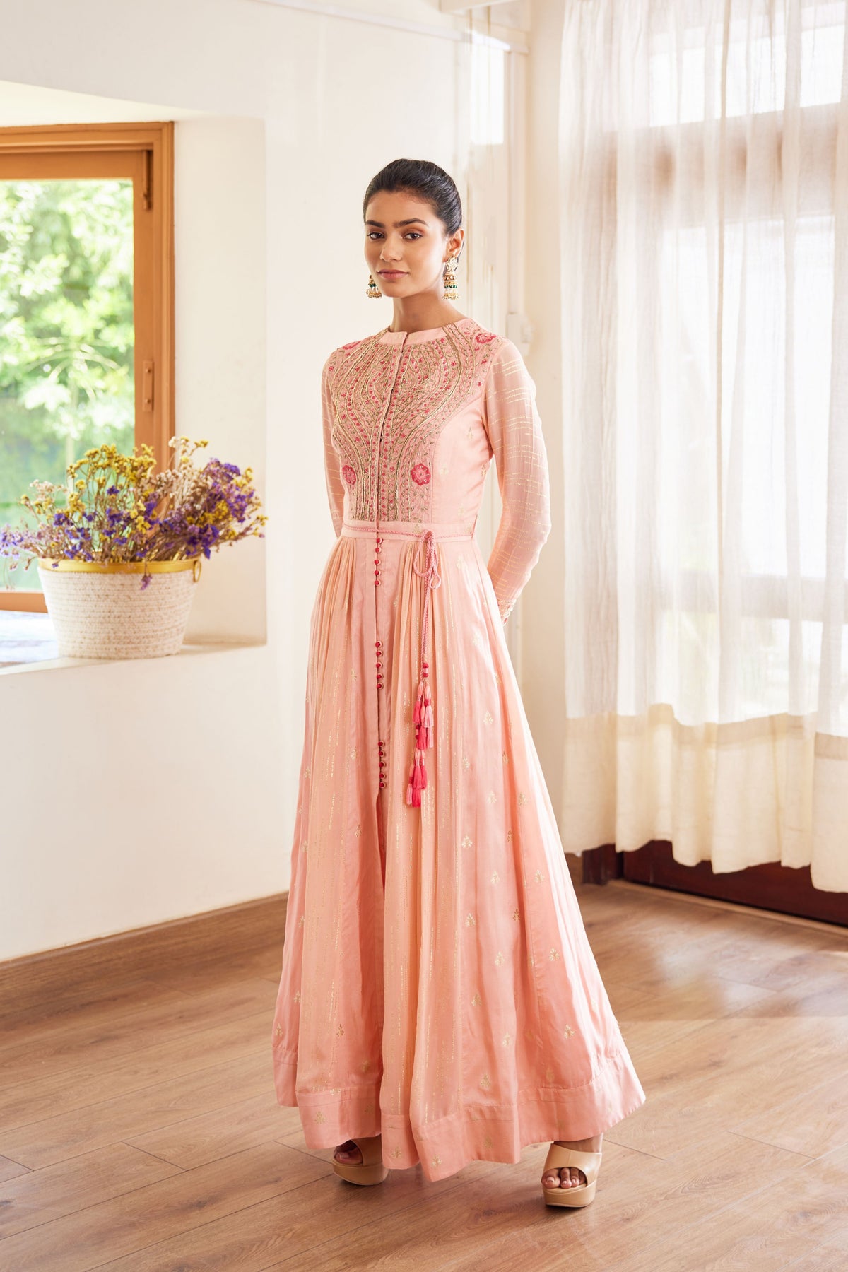 Light Pink Anarkali Set