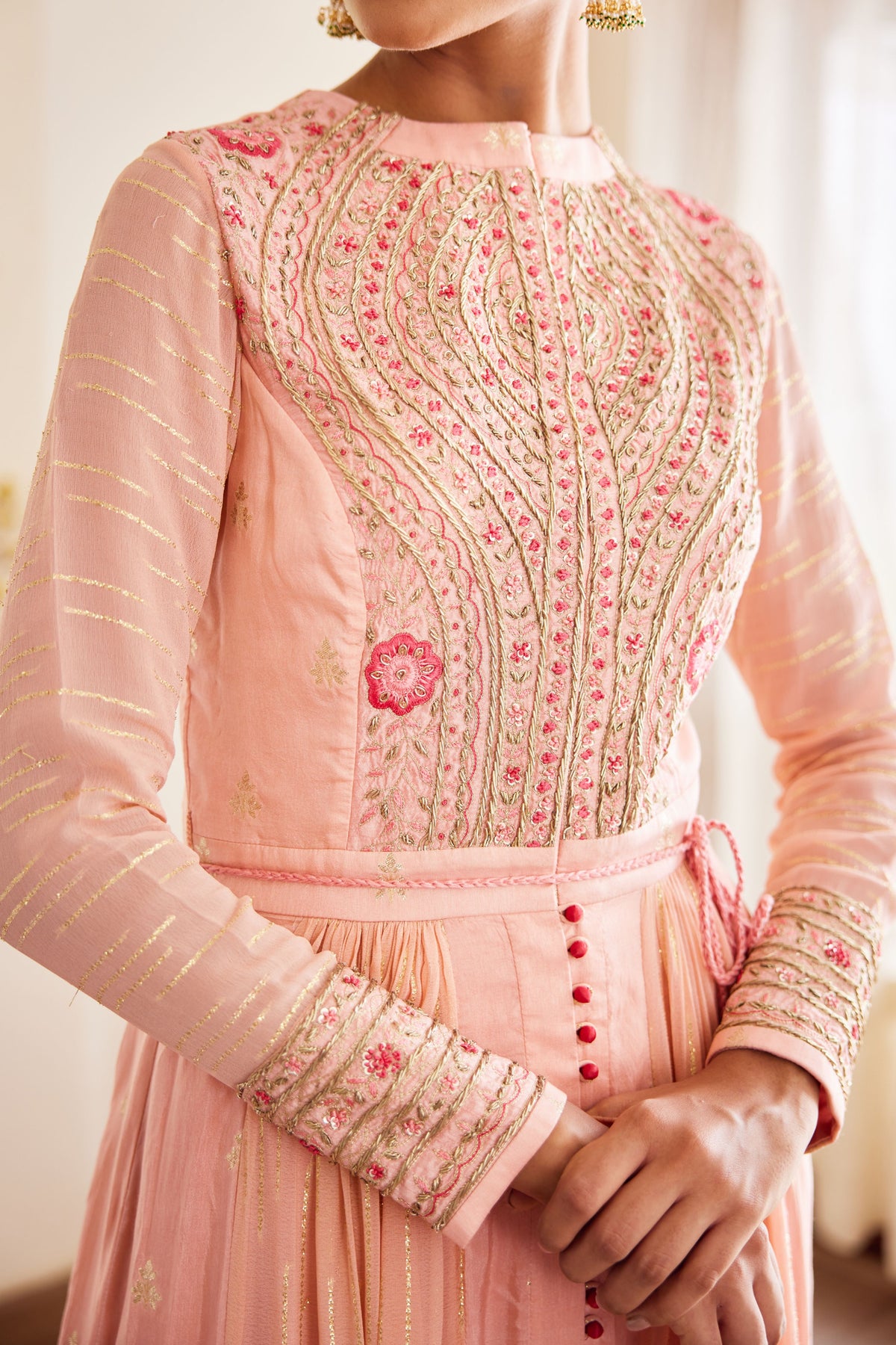 Light Pink Anarkali Set